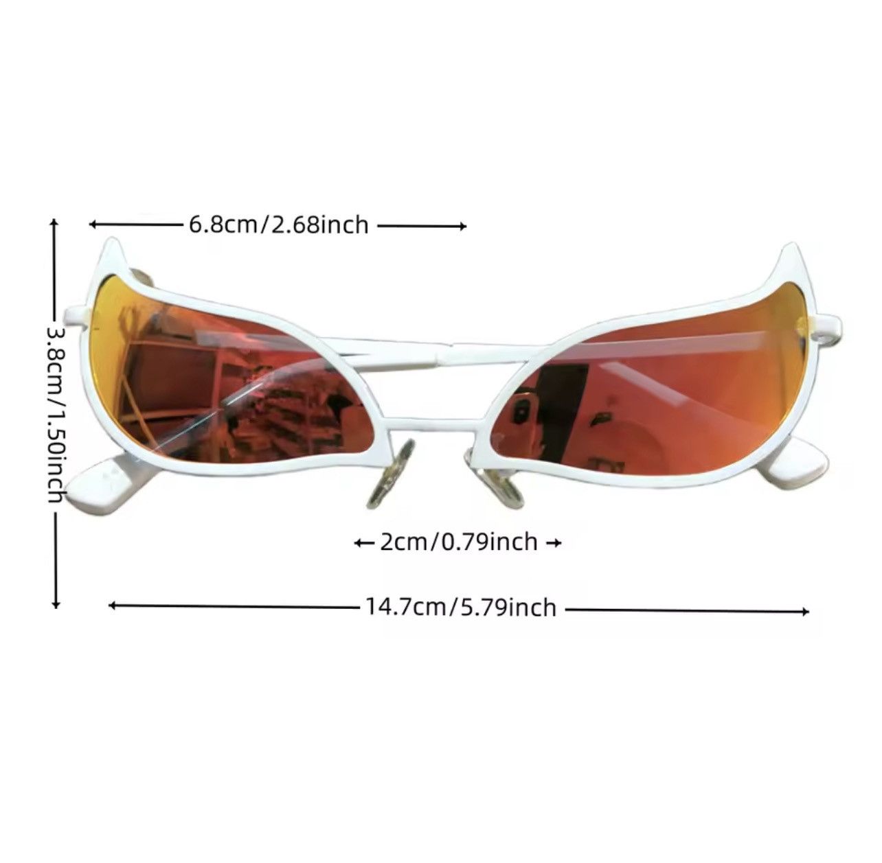 Other Doflamingo Anime Sunglasses Red Lens Cat Eye Cosplay Glasses Size ONE SIZE - 9 Thumbnail