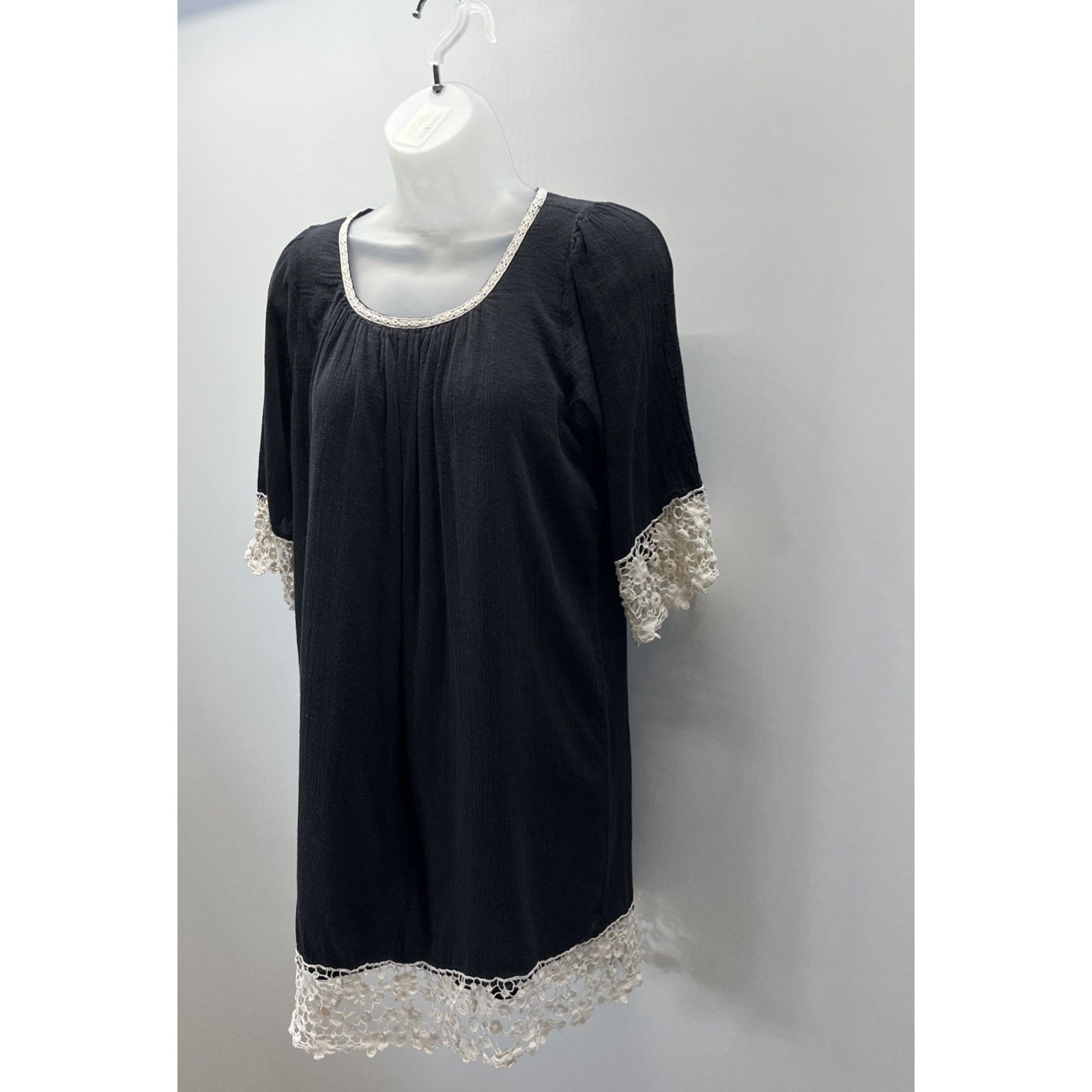 Other Umgee Womens Black Tunic Shift Dress Half Sleeve Mini M Size M / US 6-8 / IT 42-44 - 2 Thumbnail