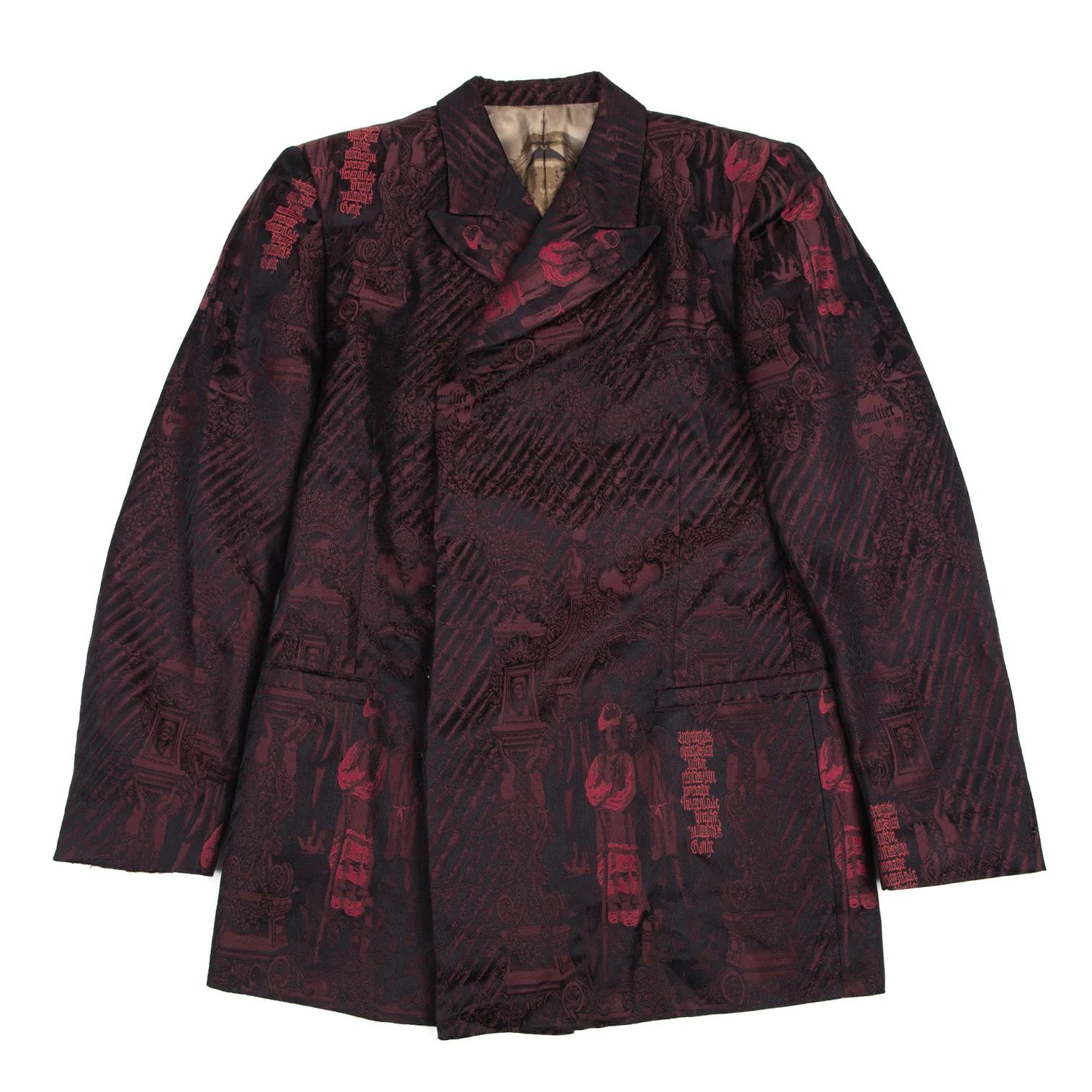 Jean Paul Gaultier Jacquard Magnet Button Jacket in Red Size 48 Size US M / EU 48-50 / 2 - 1 Thumbnail