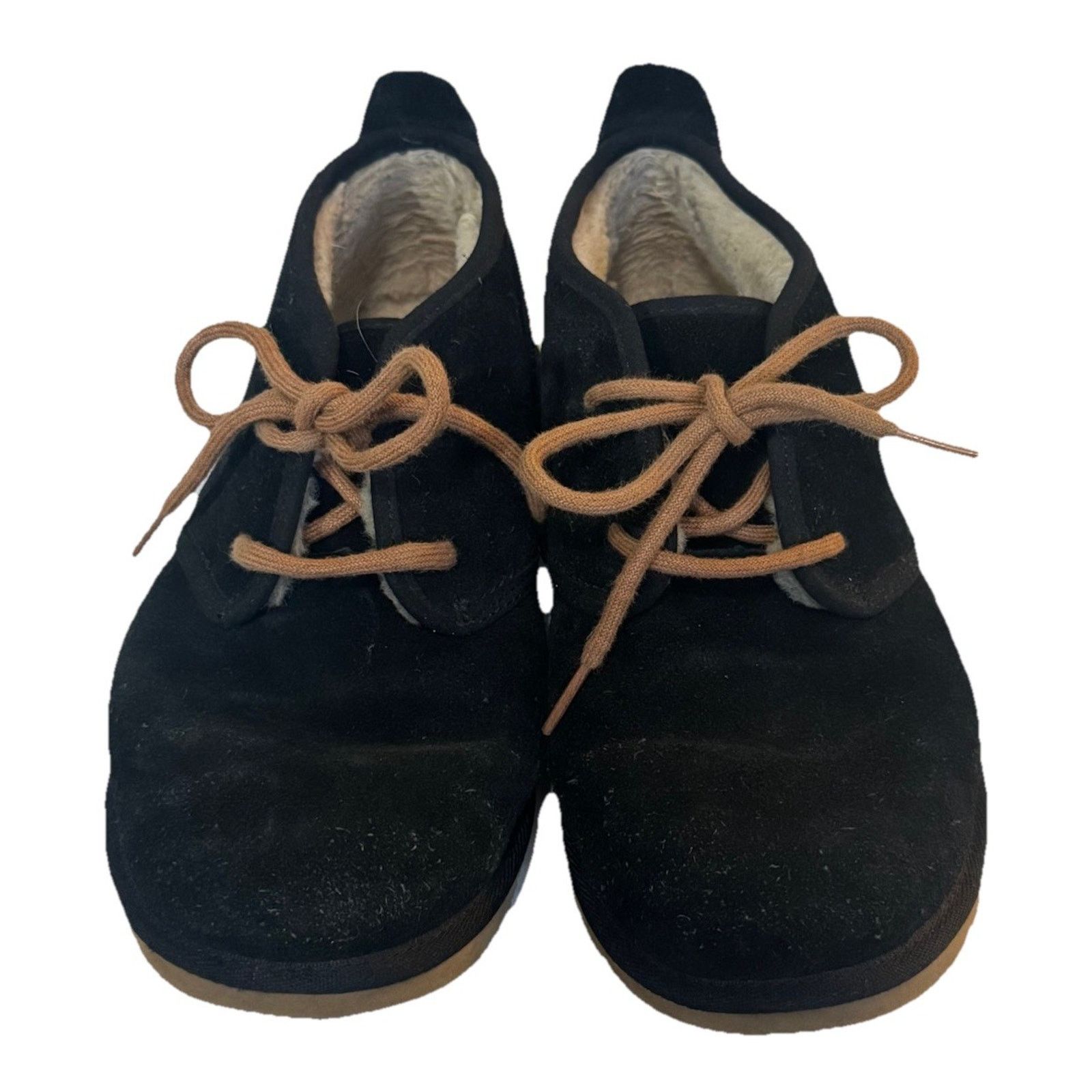 Ugg UGG Maksim Chukka Boots Black Suede Lace-Up Sheepskin Sz 8 Size US 8 / EU 41 - 3 Thumbnail