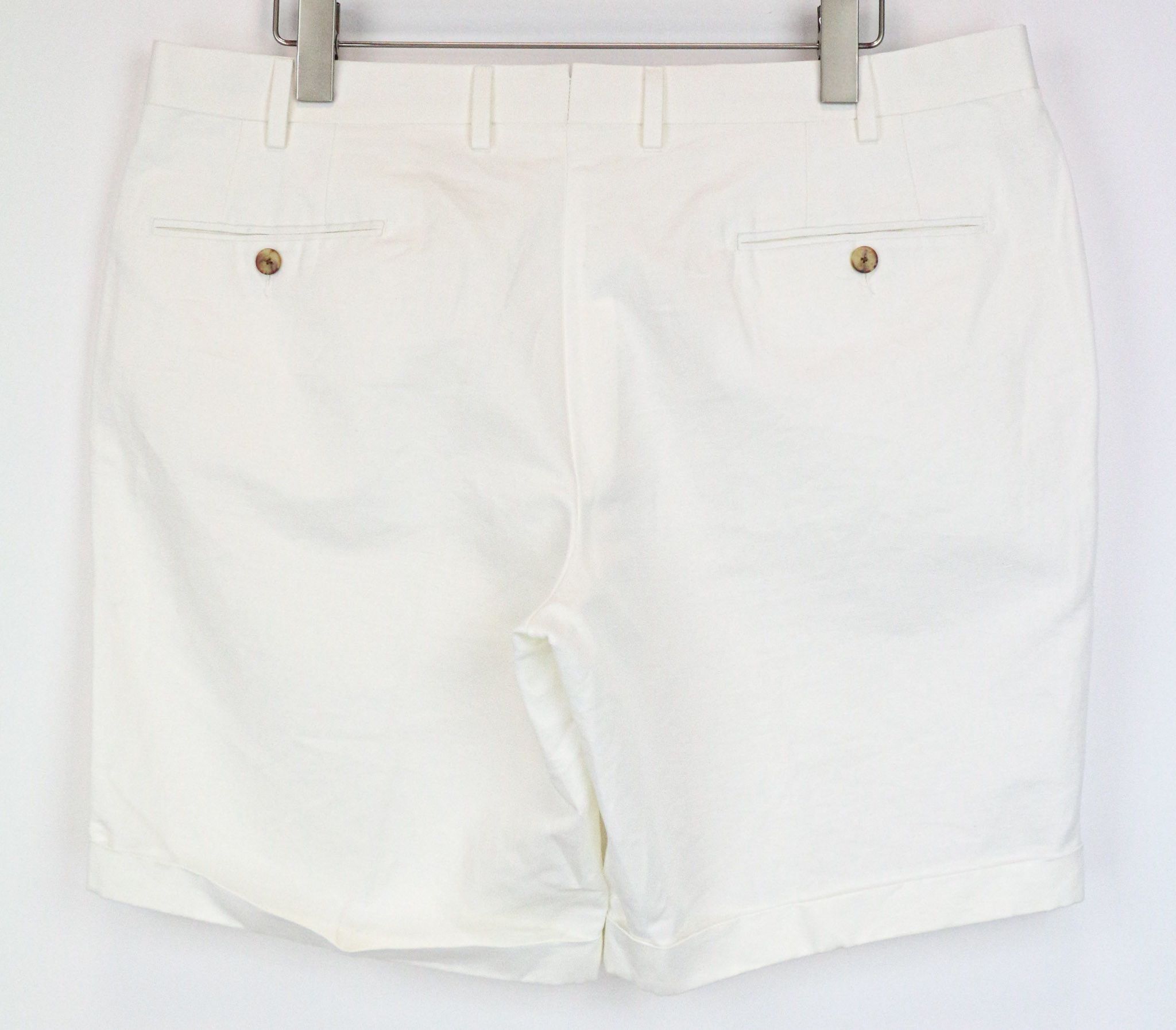 Suitsupply BENNINGTON UK40R Off-White Linen Cotton Shorts 75780 Size US 40 / EU 56 - 2 Thumbnail