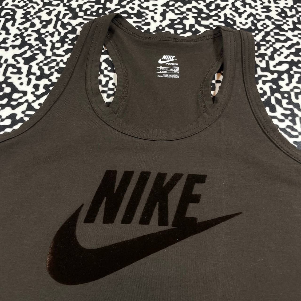 Nike Vintage Y2K Nike Swoosh Big Logo Brown Retro Style Tank Top Size M / US 6-8 / IT 42-44 - 3 Thumbnail