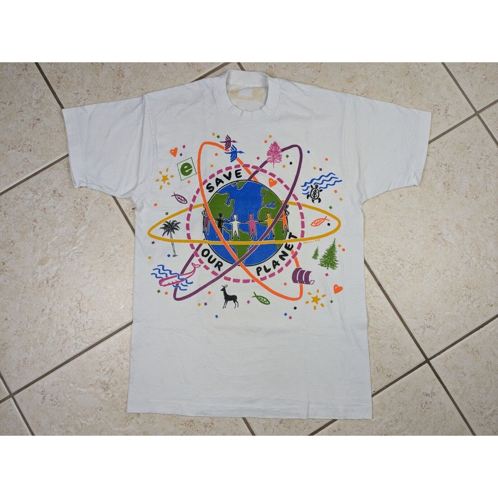 Other Vtg 1989 Save Our Planet Shirt Environmentalist Green Size US L / EU 52-54 / 3 - 1 Thumbnail