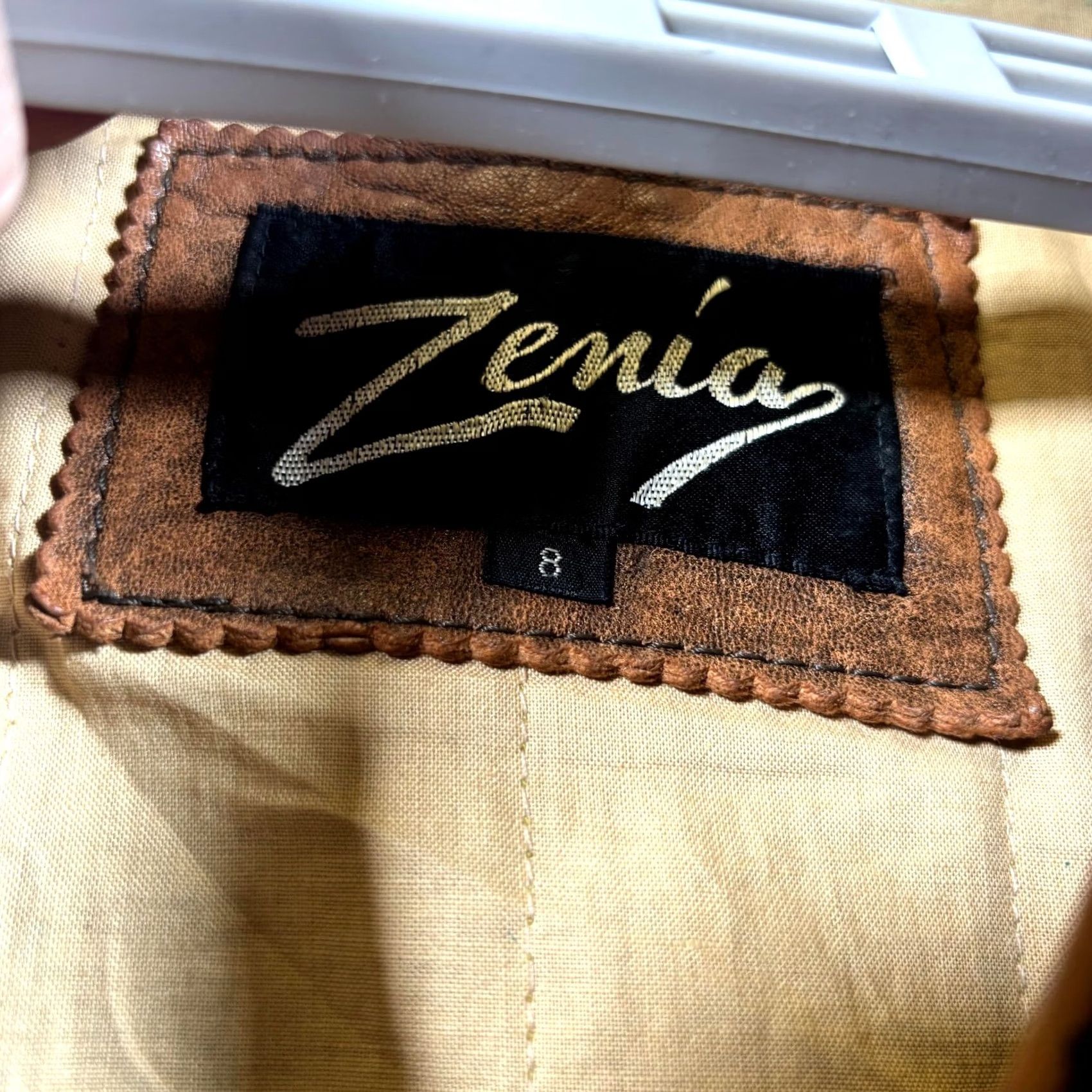 Vintage VINTAGE Zenia Western Jacket Men's 8 Brown Leather Full-Zip Cowboy Rodeo Lined Size M / US 6-8 / IT 42-44 - 4 Thumbnail