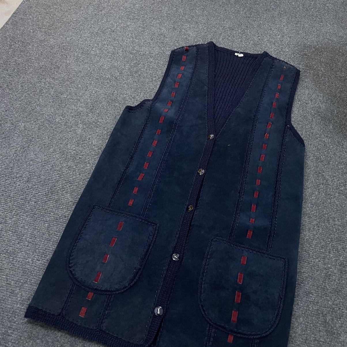 Vintage Vintage Suede Leather + Wool Vest Size US XS / EU 42 / 0 - 2 Thumbnail