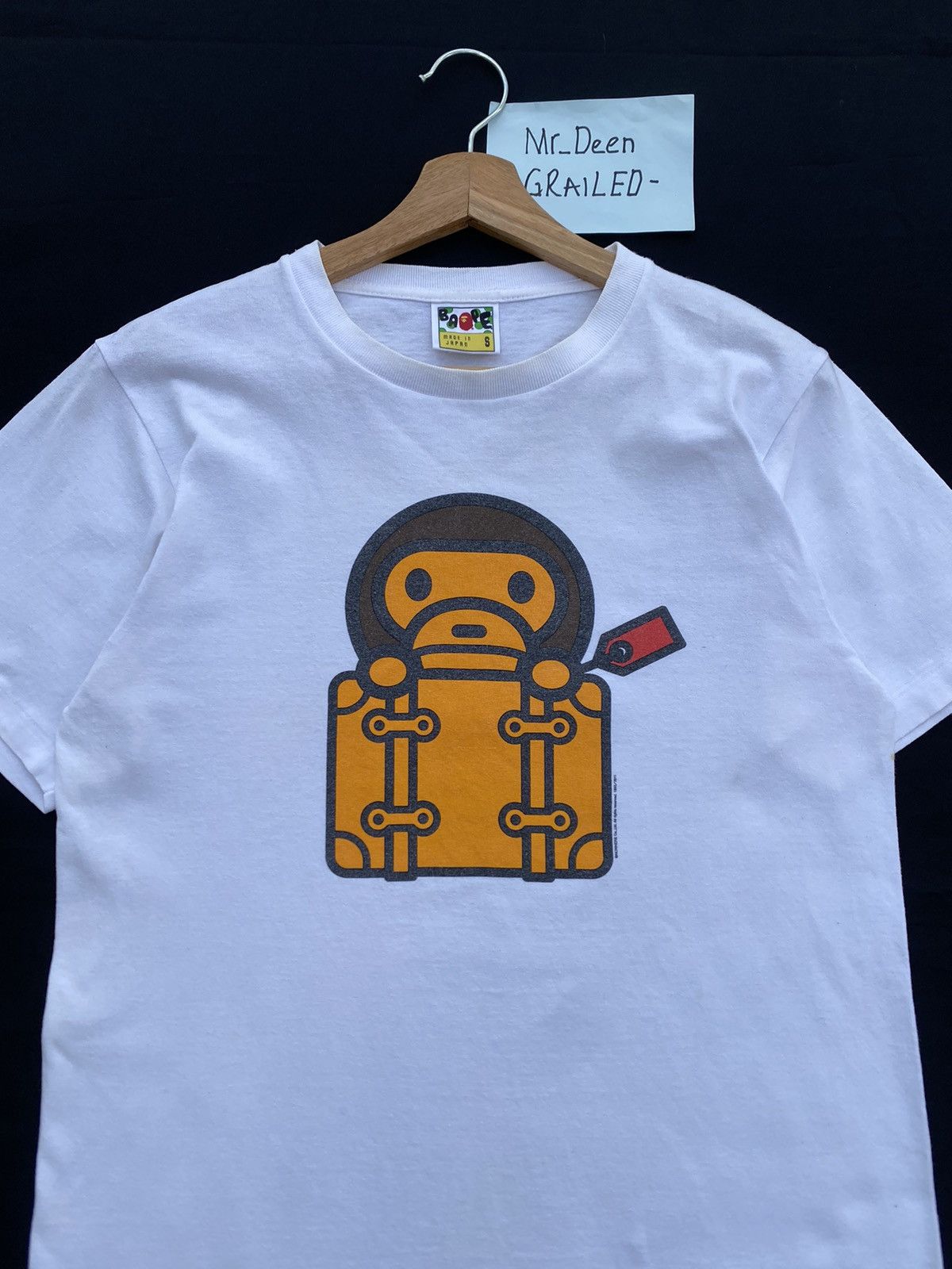 Bape Rare!! A BATHING APE Baby Milo White T-shirts Size US S / EU 44-46 / 1 - 7 Thumbnail