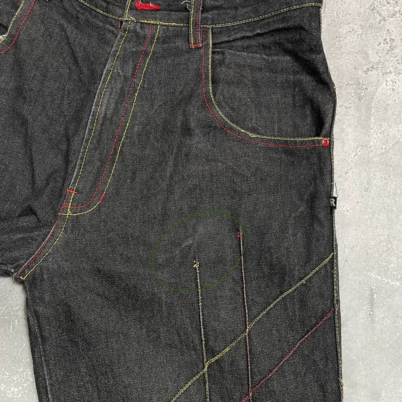 Japanese Brand × Vintage Vintage 2000s Raw Blue Rap Hip Hop Jeans Gray Size 34 Size US 34 / EU 50 - 19 Thumbnail