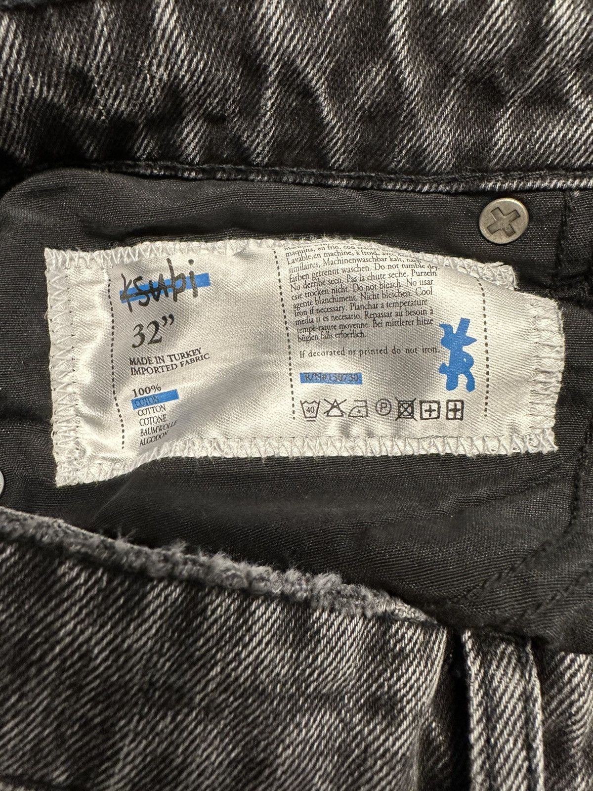 Ksubi Ksubi Knee Rip Washed Black Denim Jeans Size 32 Size US 32 / EU 48 - 5 Thumbnail