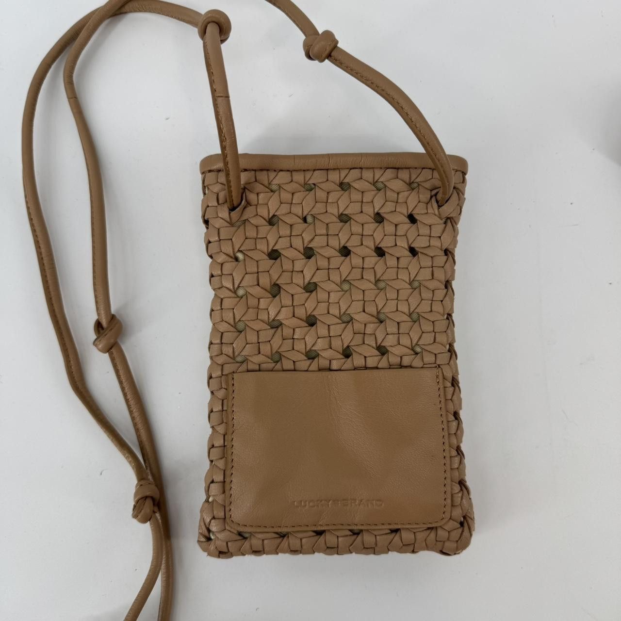 Lucky Brand Lucky Brand Woven Leather Crossbody Phone Bag Size ONE SIZE - 1 Thumbnail