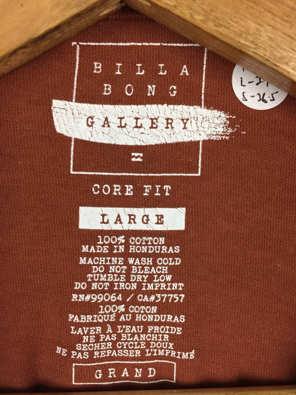Billabong Billabong Gallery Rust Orange Tribal Sleeve Print Tee Size L Size US L / EU 52-54 / 3 - 9 Thumbnail