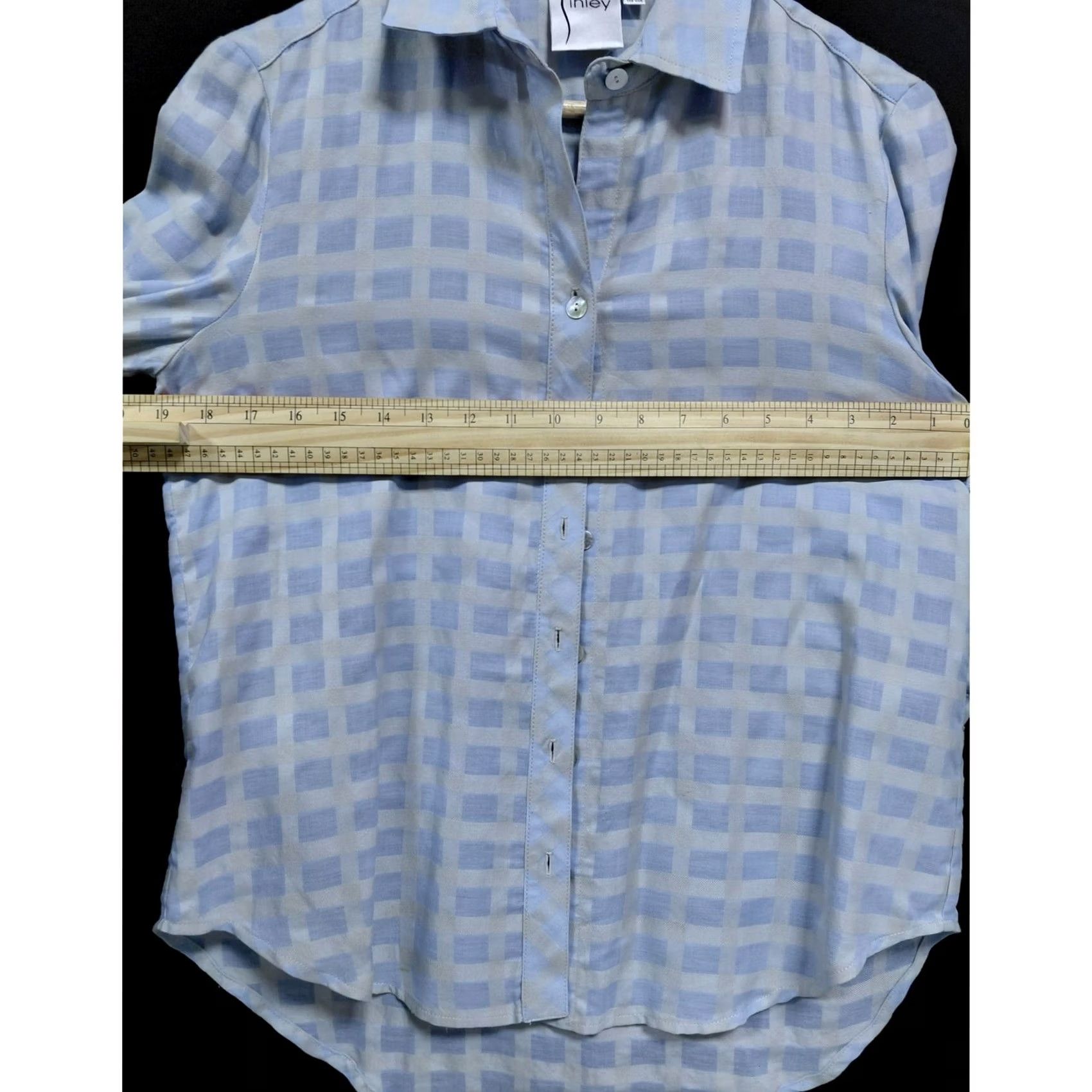 Vintage VINTAGE? No. Finley Blue Checkered Button Down Cotton Shirt Women’s XS Shirt Women XS Blue Checkered Button-Down Cotton Shirt Women’s XS Size XS / US 0-2 / IT 36-38 - 6 Thumbnail