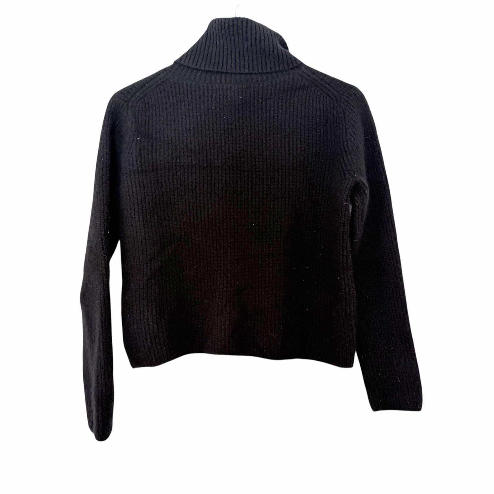 Banana Republic Banana Republic Chiara Cashmere Black Relaxed Ribbed Sweater Size M / US 6-8 / IT 42-44 - 5 Thumbnail