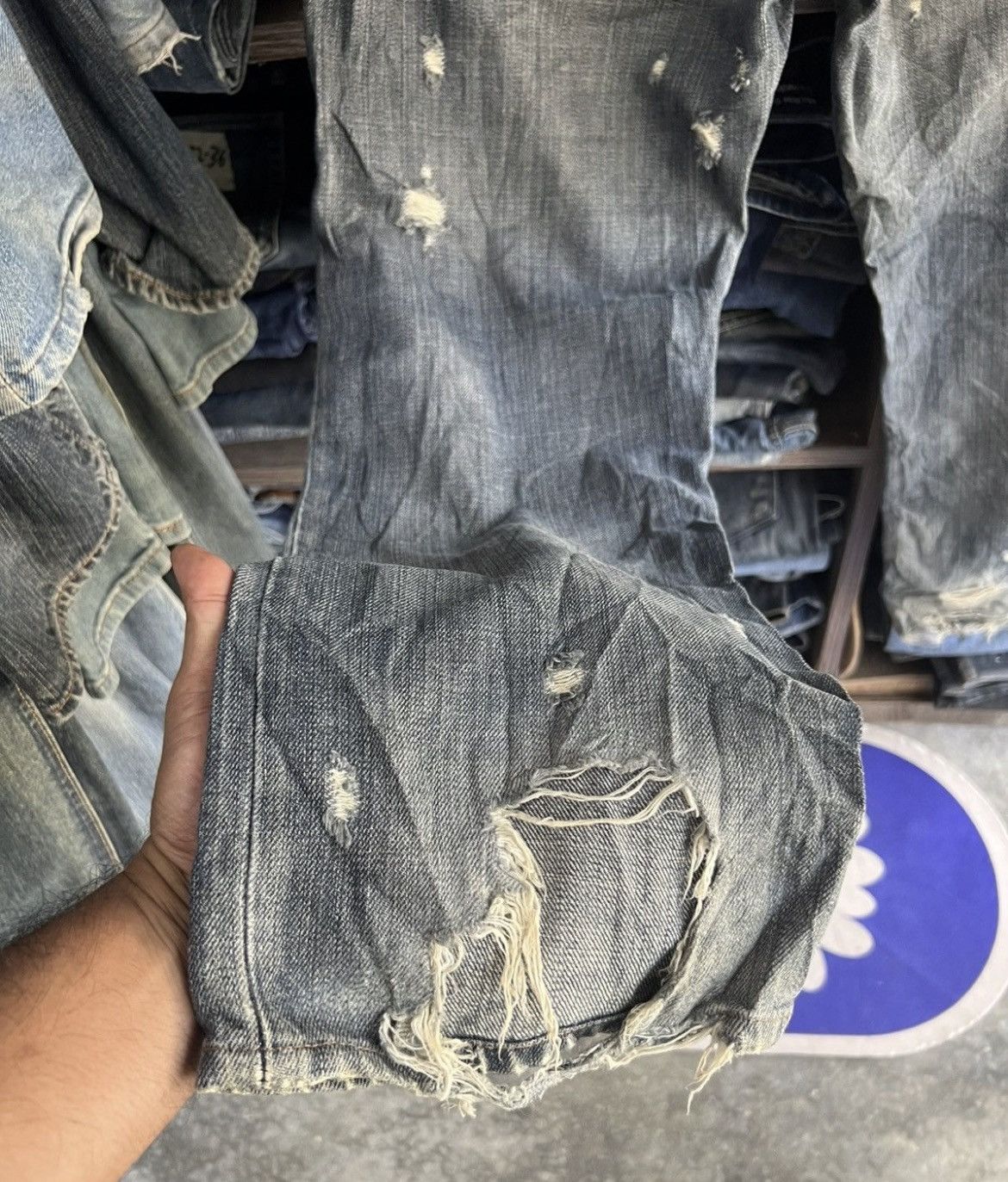 Z Brand 🔥Vintage Z Brand Distressed Denim Size US 31 - 13 Thumbnail