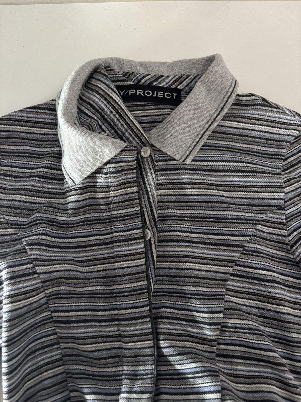 Y/Project Y/Project Blue/Grey Striped Polo Dress Size XS / US 0-2 / IT 36-38 - 3 Thumbnail
