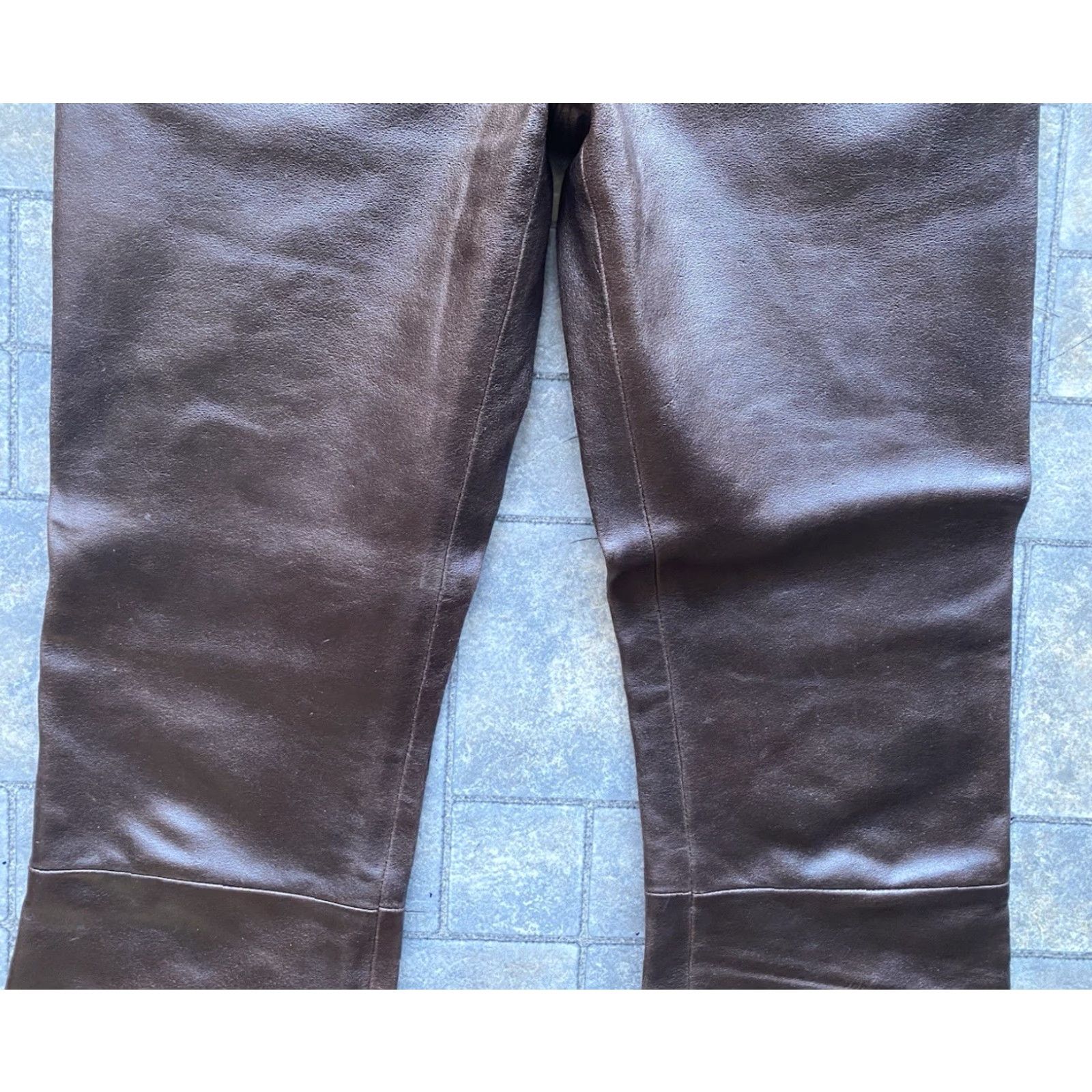 Vintage Wilsons Leather Pants Women’s Size 10 Brown Leather Pants Regular Women Size 32" / US 10 / IT 46 - 3 Thumbnail