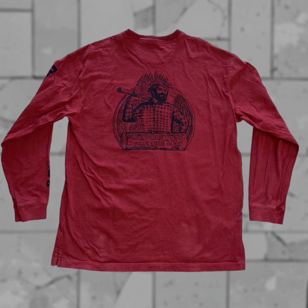 Duluth Trading Company DULUTH TRADING CO Long Tailed Tee Graphic Pocket Tee Mens L Red Shirt Men Size US L / EU 52-54 / 3 - 1 Thumbnail