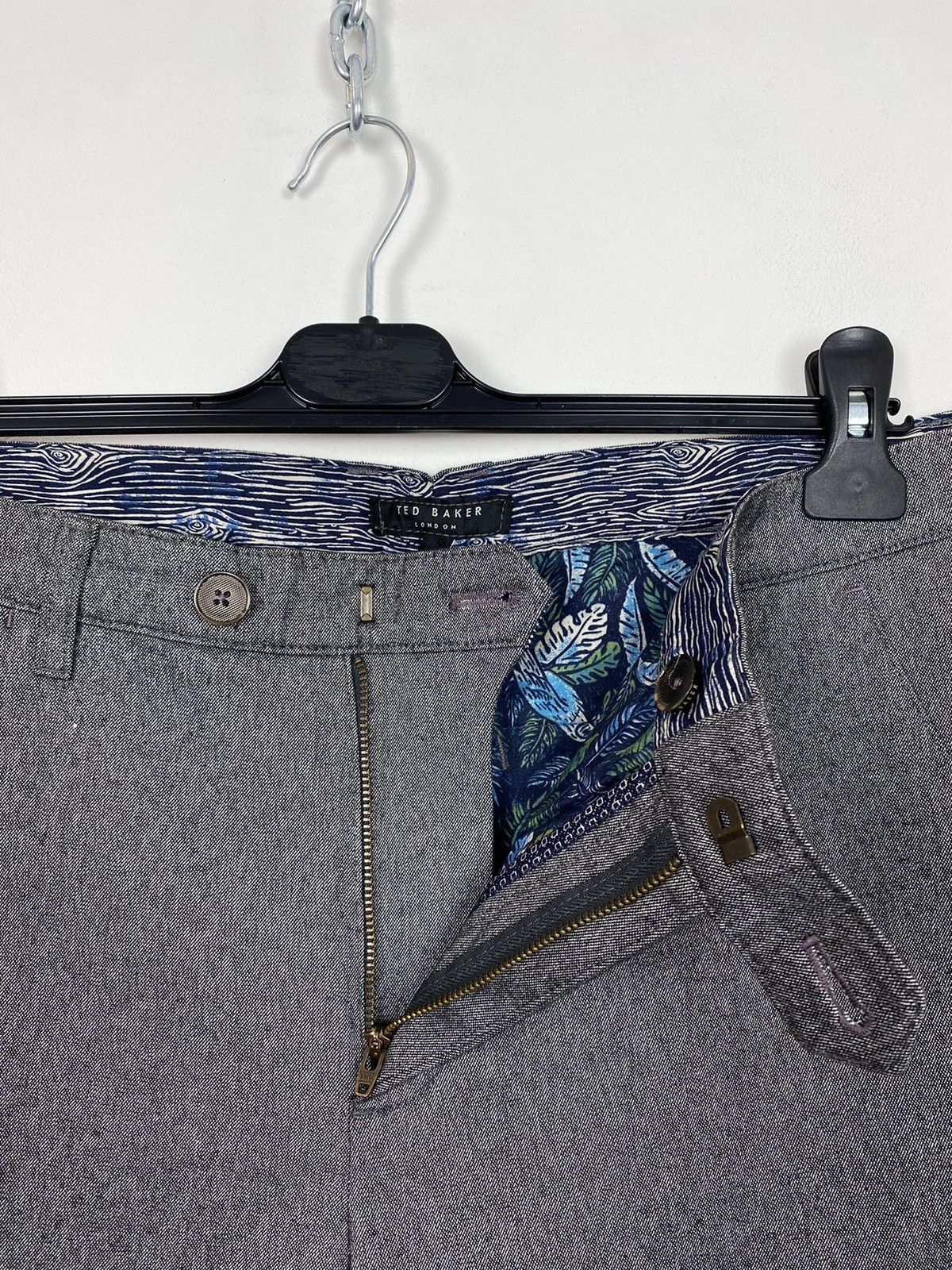 Ted Baker Ted Baker Wool/Polyamide Formal Trousers Britain Designer Size 34R - 4 Thumbnail