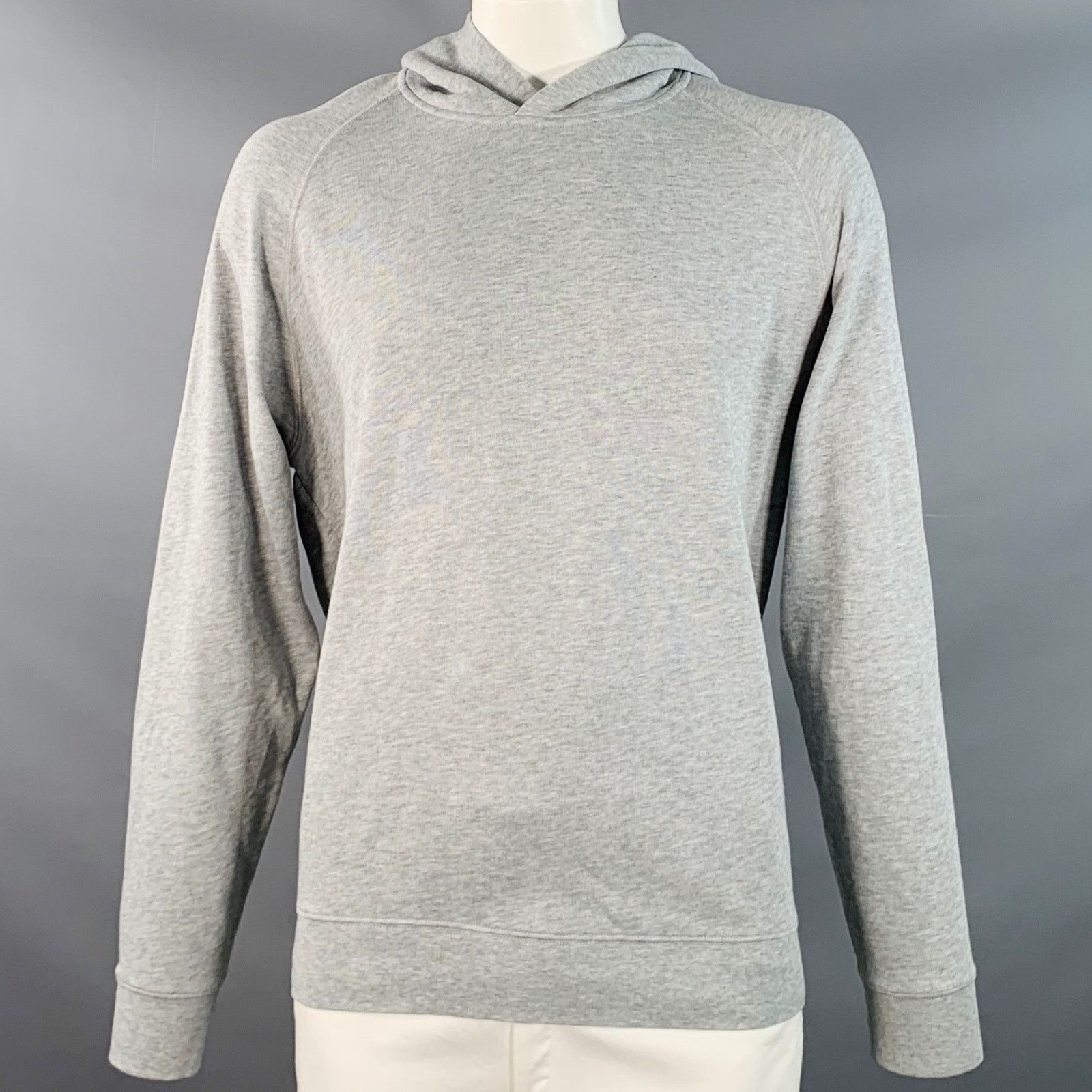 Vince VINCE Size L Heather Grey Cotton Jersey Hooded Sweatshirt Size US L / EU 52-54 / 3 - 1 Thumbnail