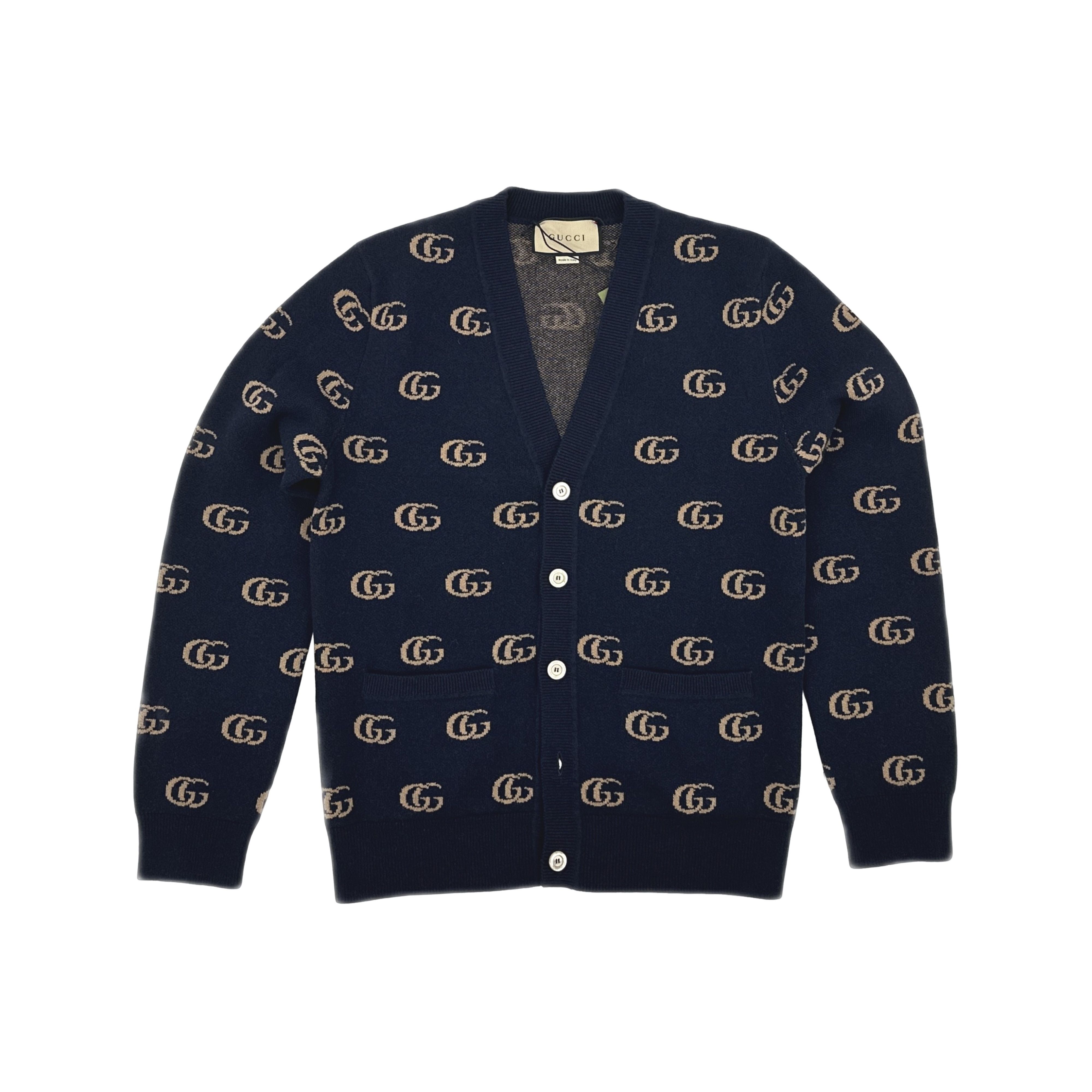 Gucci Gucci Navy Cable Knit Cardigan | Grailed