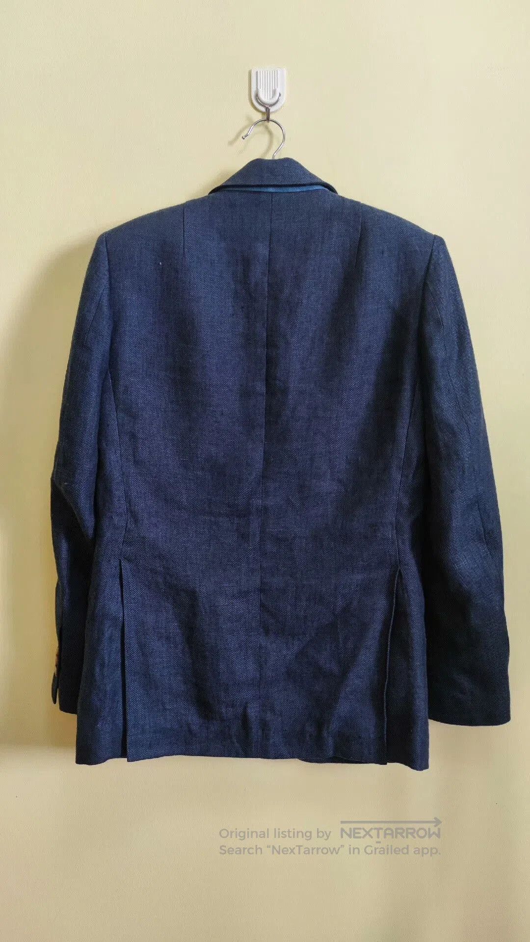 Other French Handcrafted Blue Houndstooth Suit for Men. Size US M / EU 48-50 / 2 - 3 Thumbnail