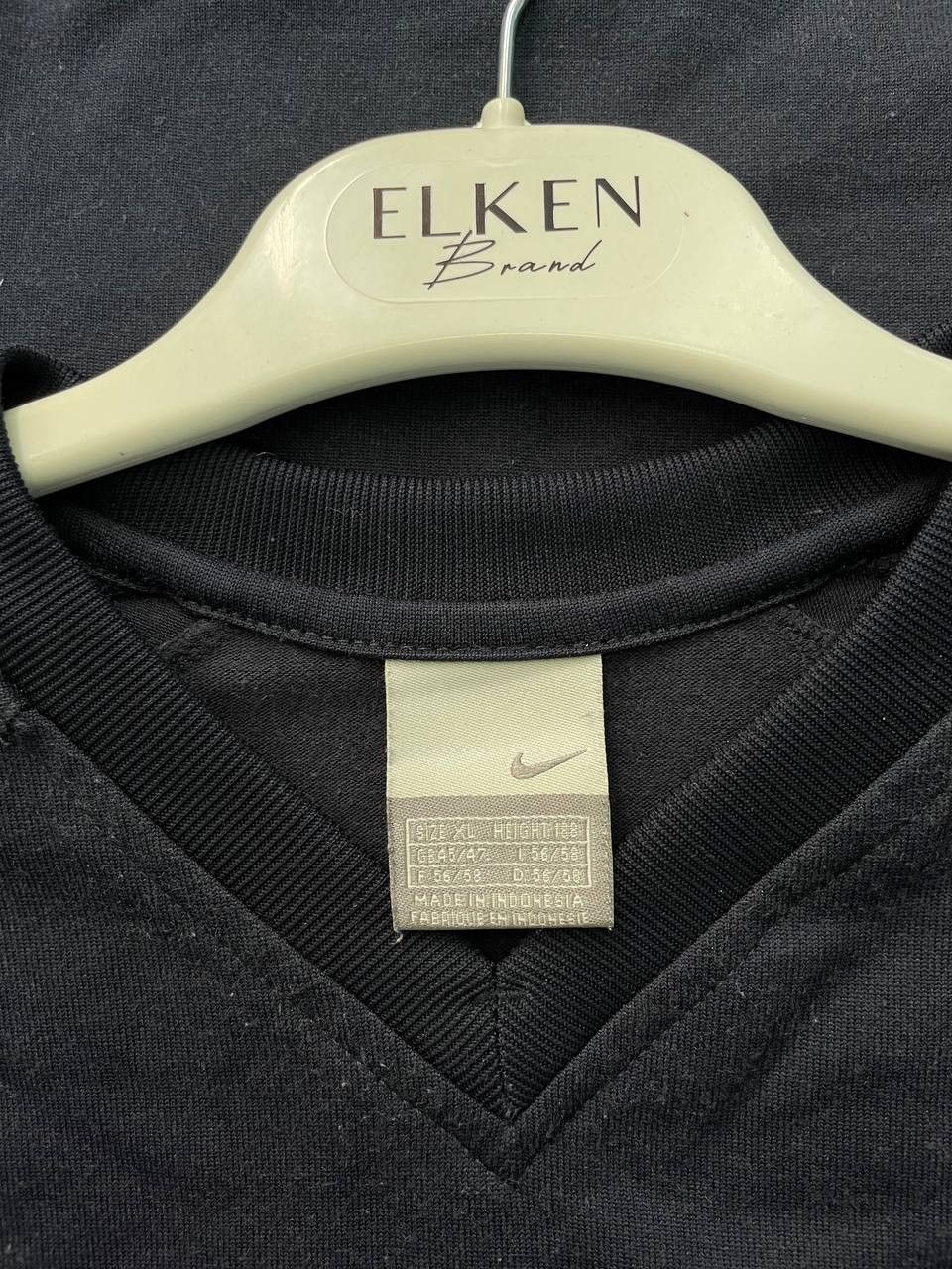 Nike × Vintage Nike swoosh streetwear vintage navy blue tee Size US XL / EU 56 / 4 - 7 Thumbnail
