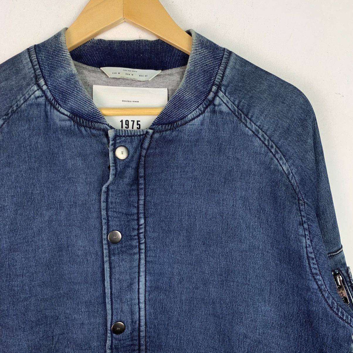 Vintage × Zara Vintage Zara 1975 Denim Bomber Jacket Size US M / EU 48-50 / 2 - 3 Thumbnail