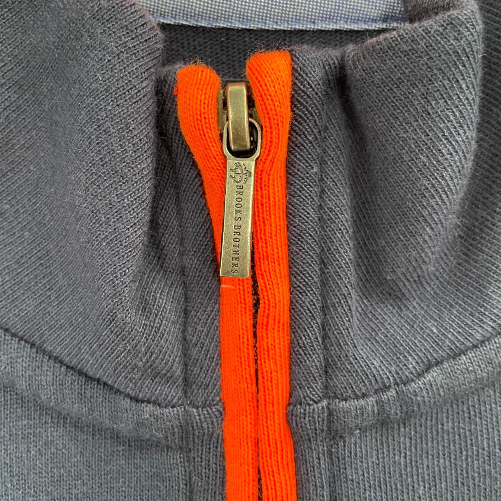 Brooks Brothers Brooks Brothers Sweater Adult XL Blue 1/4 Zip Pullover Cotton Mens Size US XL / EU 56 / 4 - 5 Thumbnail