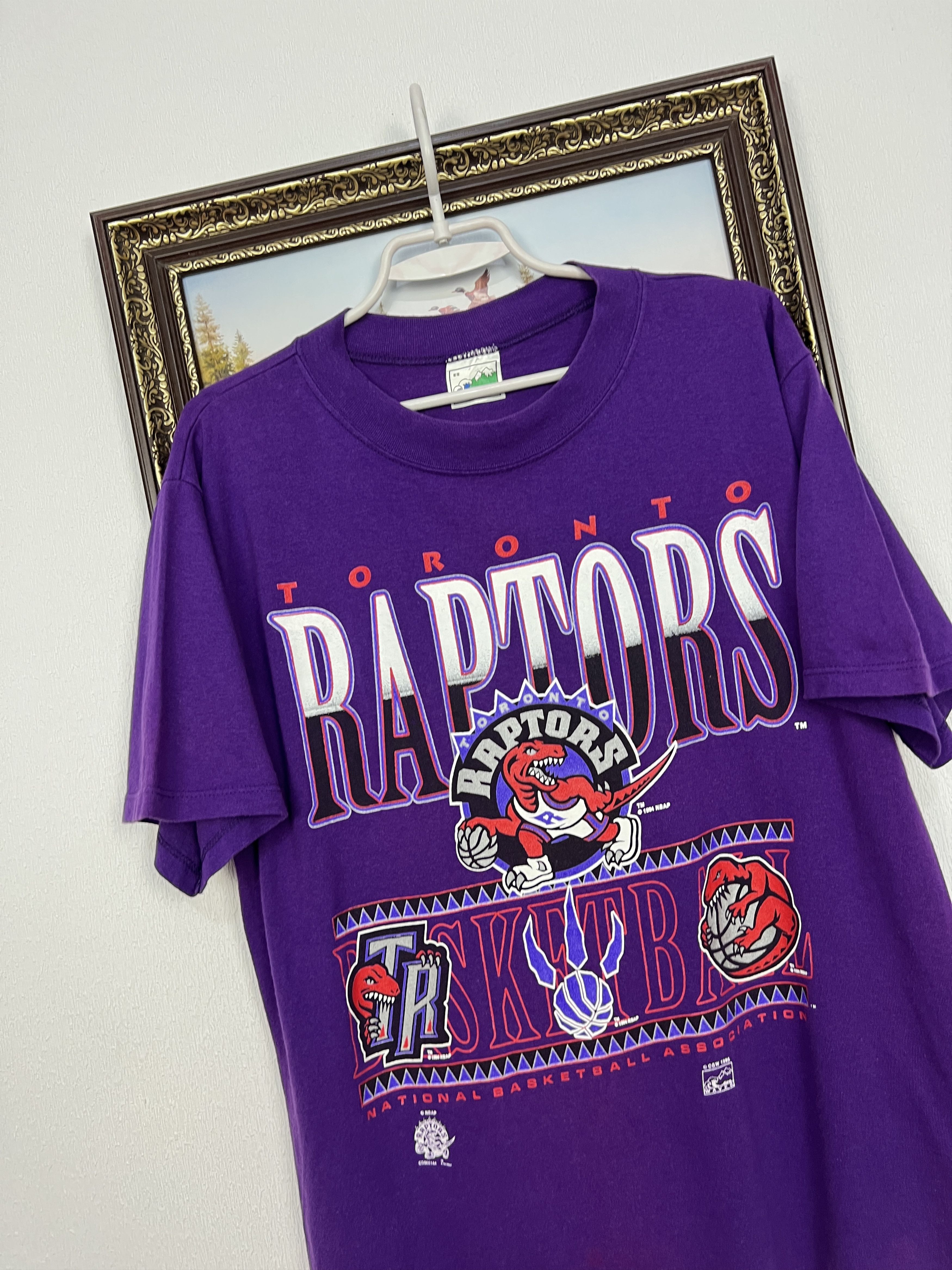Vintage Vintage 90's Toronto Raptors NBA Over Print Shirt Rare Size US M / EU 48-50 / 2 - 4 Thumbnail