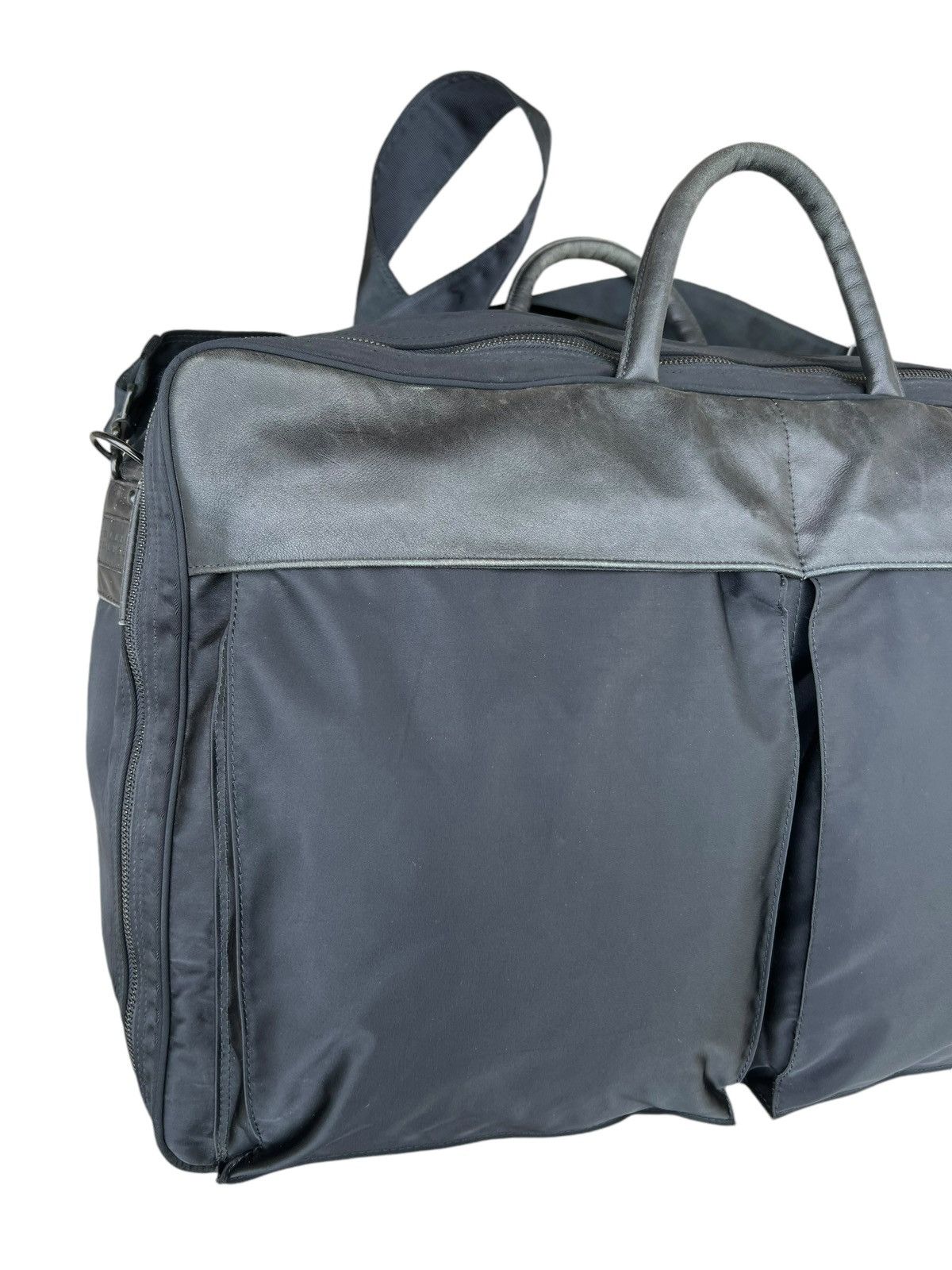 Barneys New York Vintage 90s Barneys New York Leather Nylon 2 Way Bag Huge Size ONE SIZE - 10 Thumbnail
