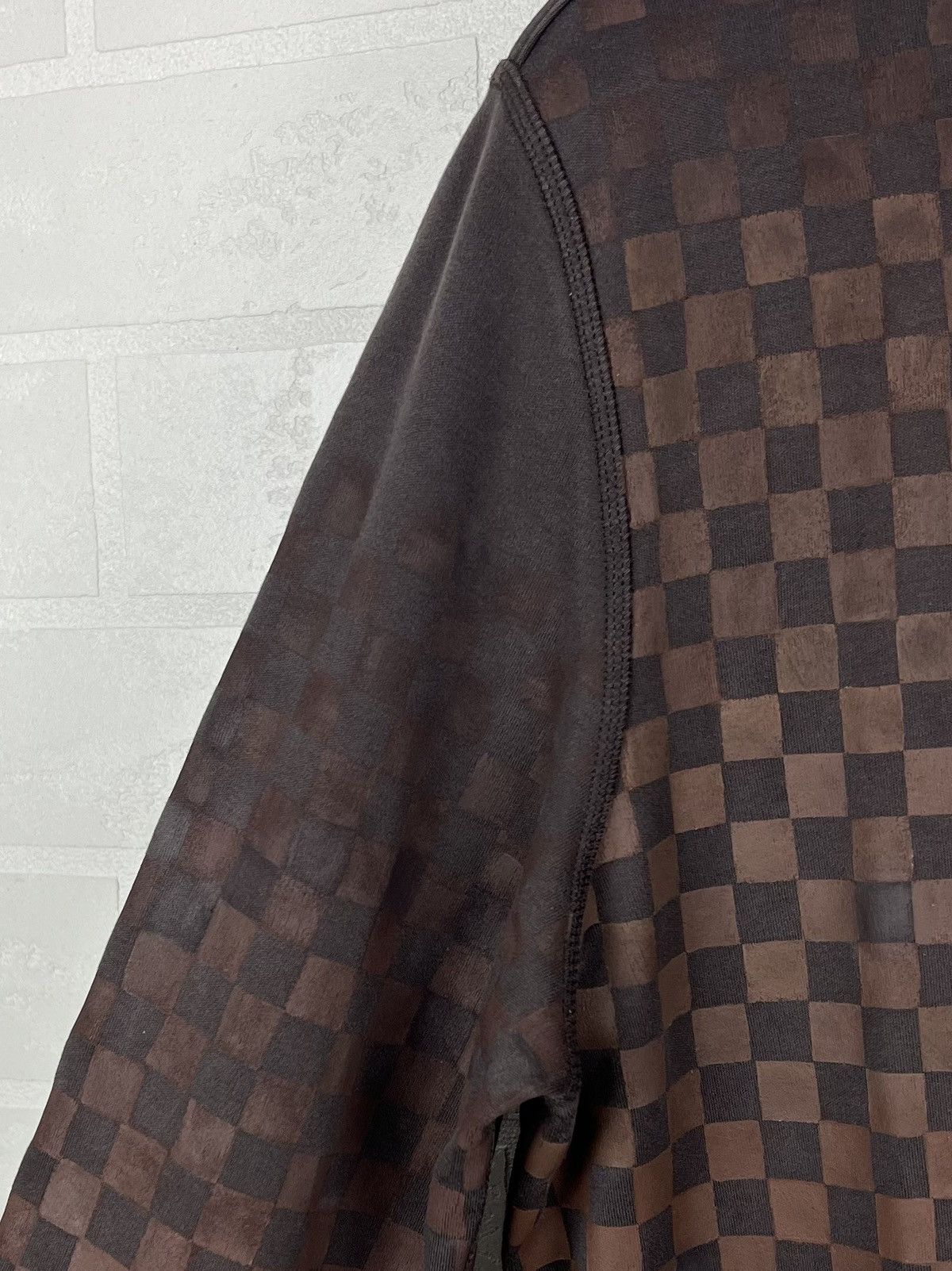 Louis Vuitton LOUIS VUITTON Zip Hoodie CUSTOM Damier Print LV Logo Brown Size US L / EU 52-54 / 3 - 19 Thumbnail