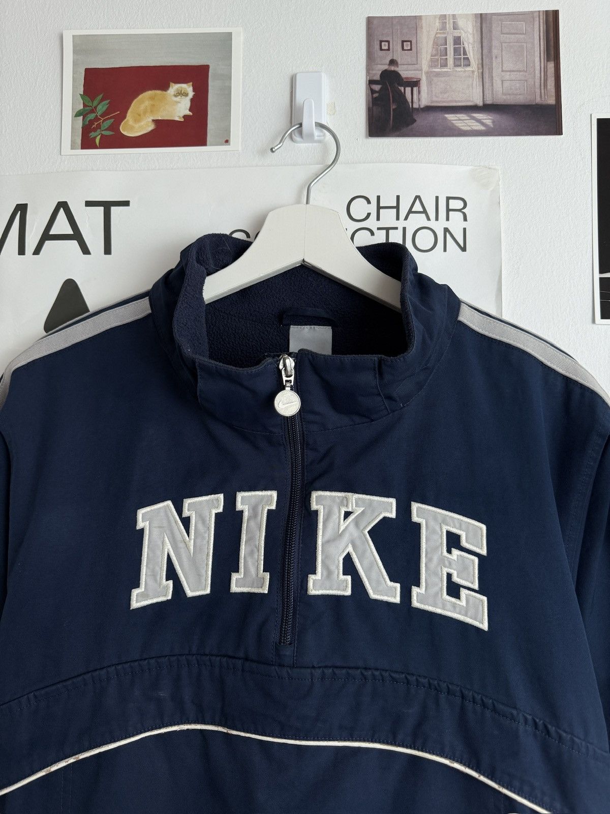 Vintage y2k Nike spellout logo 1/4 zip jacket skate retro