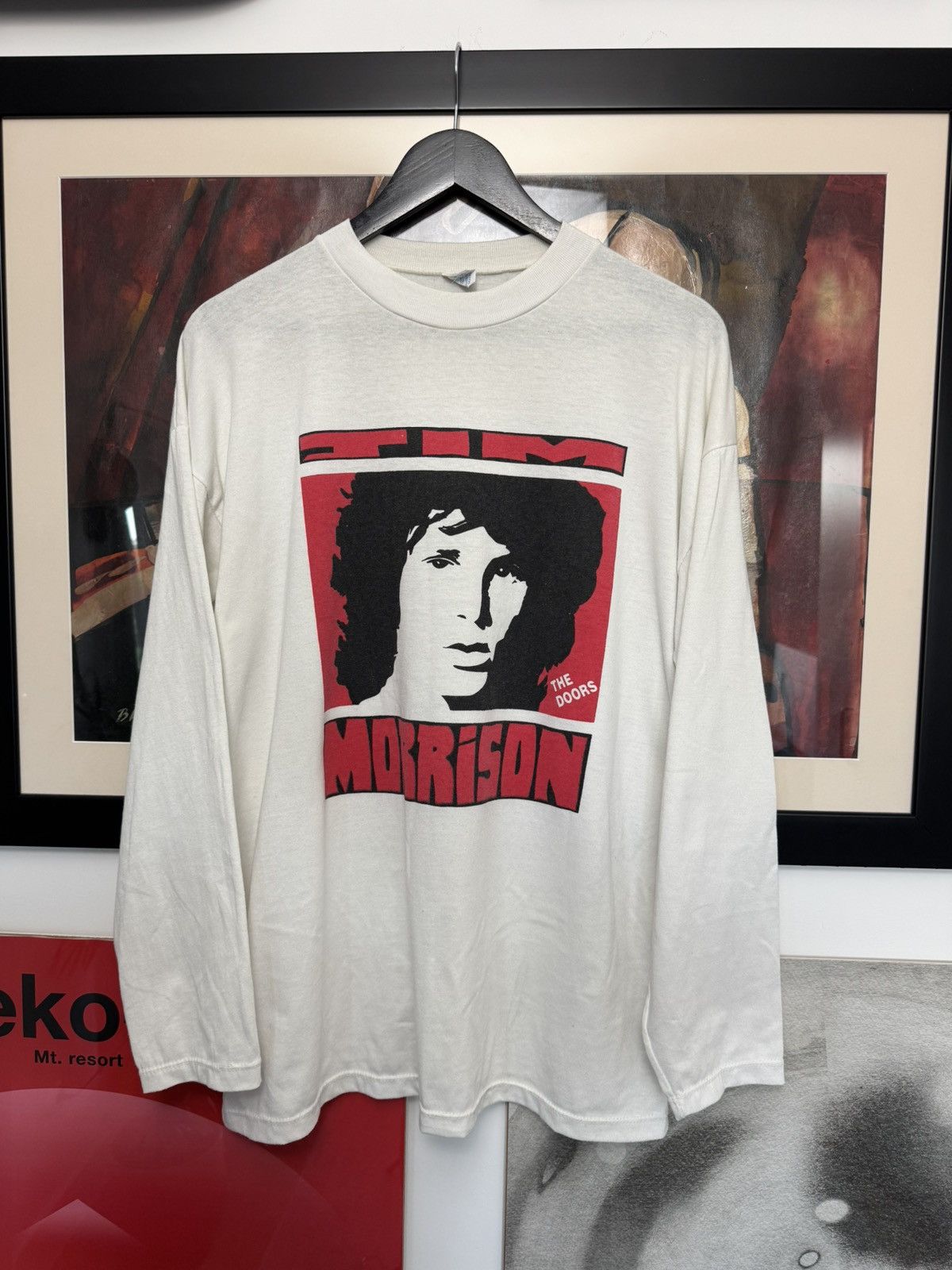 Band Tees Vintage 90s The Doors Jim Morrison Rock Band Longsleeve Rare Size US XL / EU 56 / 4 - 1 Thumbnail
