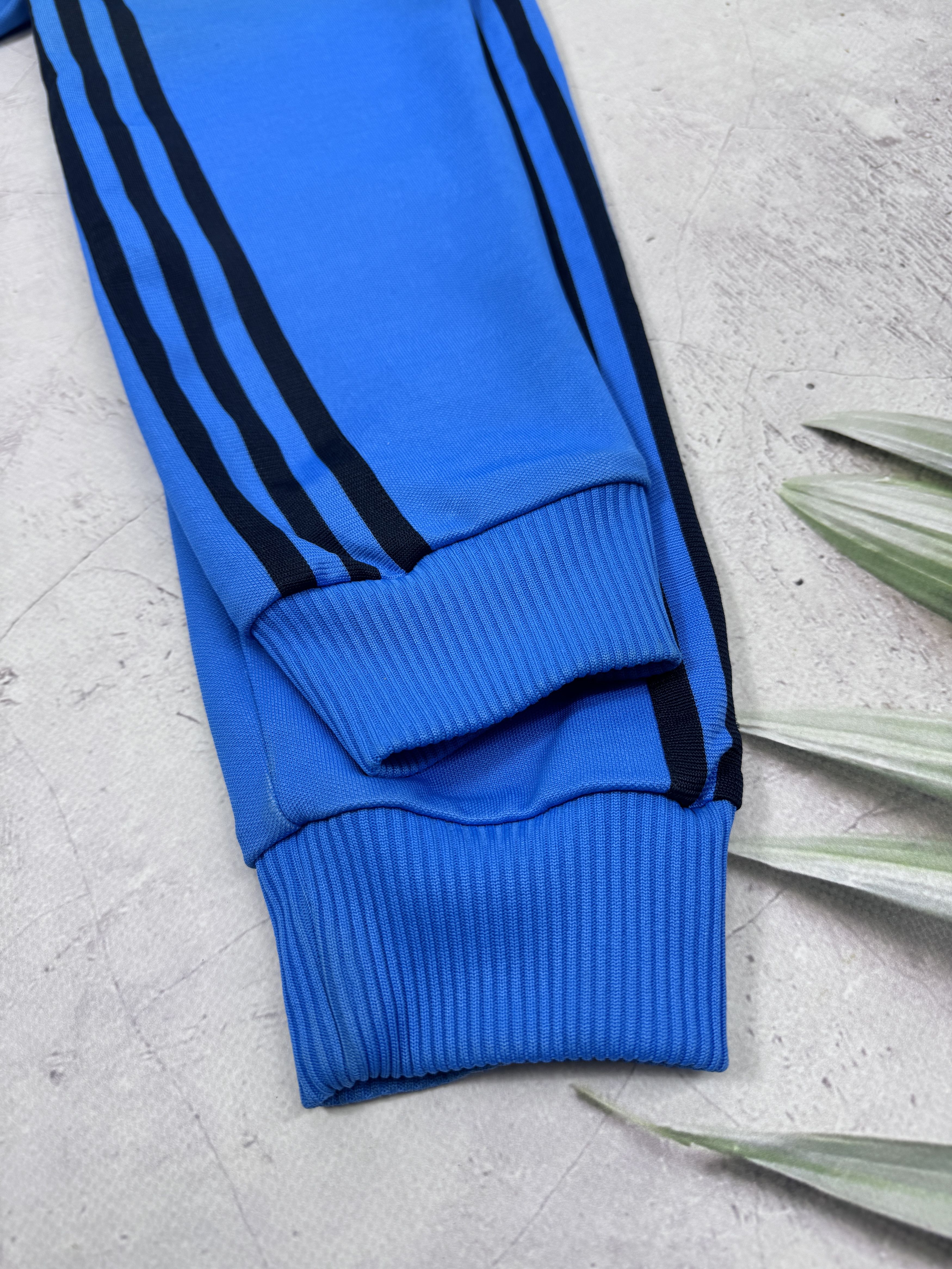 Adidas × Vintage Y2K Adidas Track Jacket Blue & Black Stripes Size US M / EU 48-50 / 2 - 19 Thumbnail
