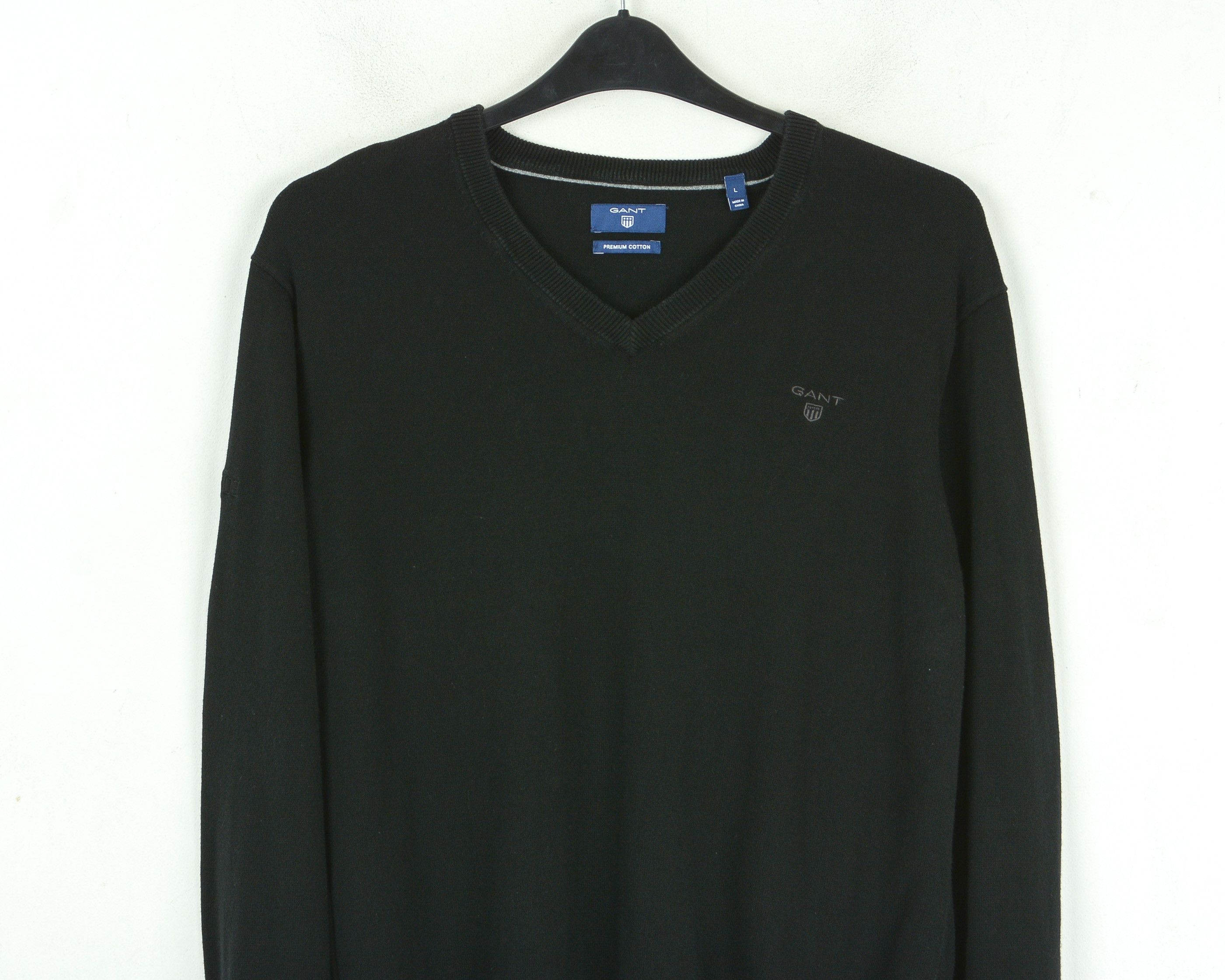 Gant Pullover V-Neck Jumper Premium Cotton Sweater Sweatshirt Size US L / EU 52-54 / 3 - 2 Thumbnail