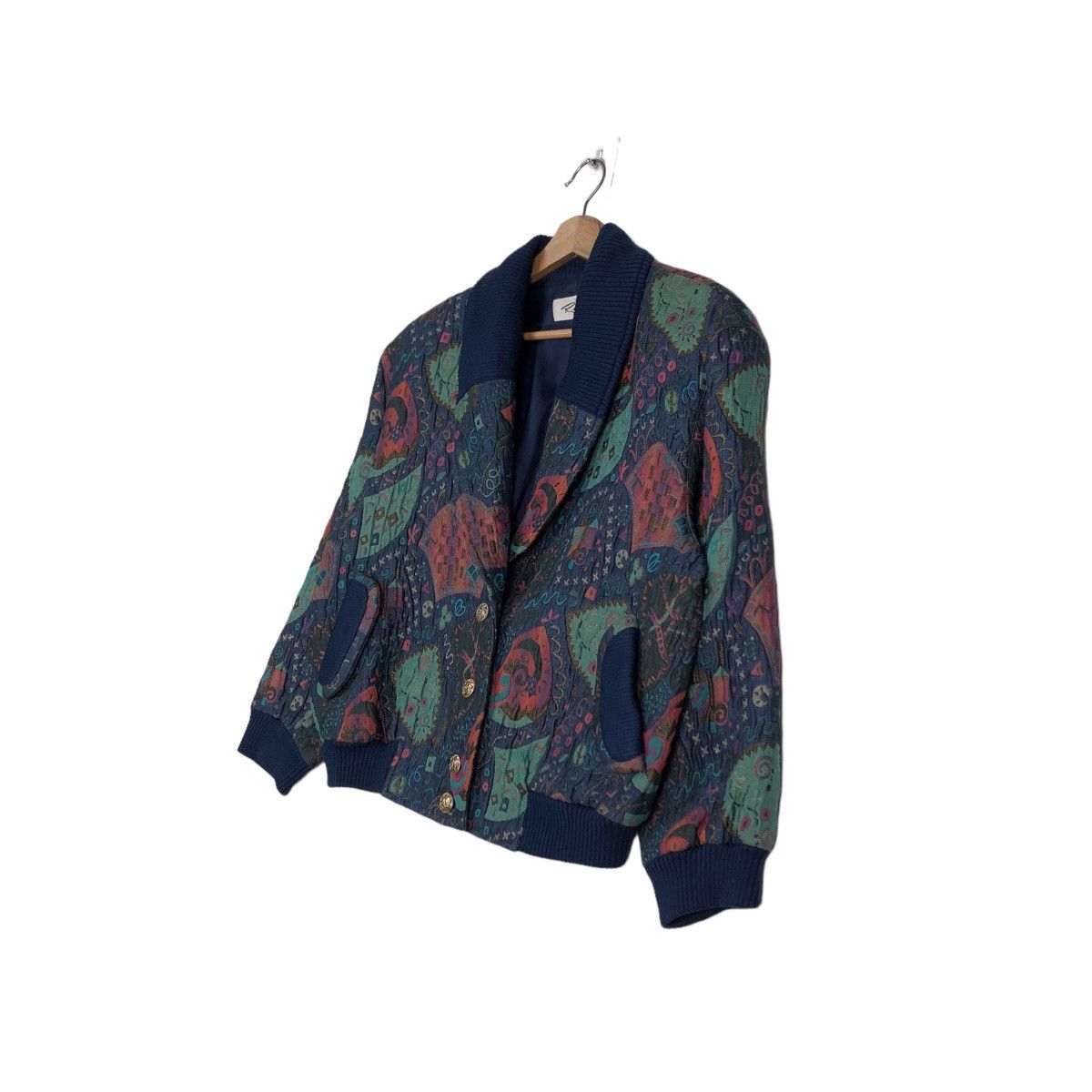 Japanese Brand 🔥Vintage Bomber Jacket Double Collar Reina Art Issey Miyake Size US M / EU 48-50 / 2 - 2 Thumbnail