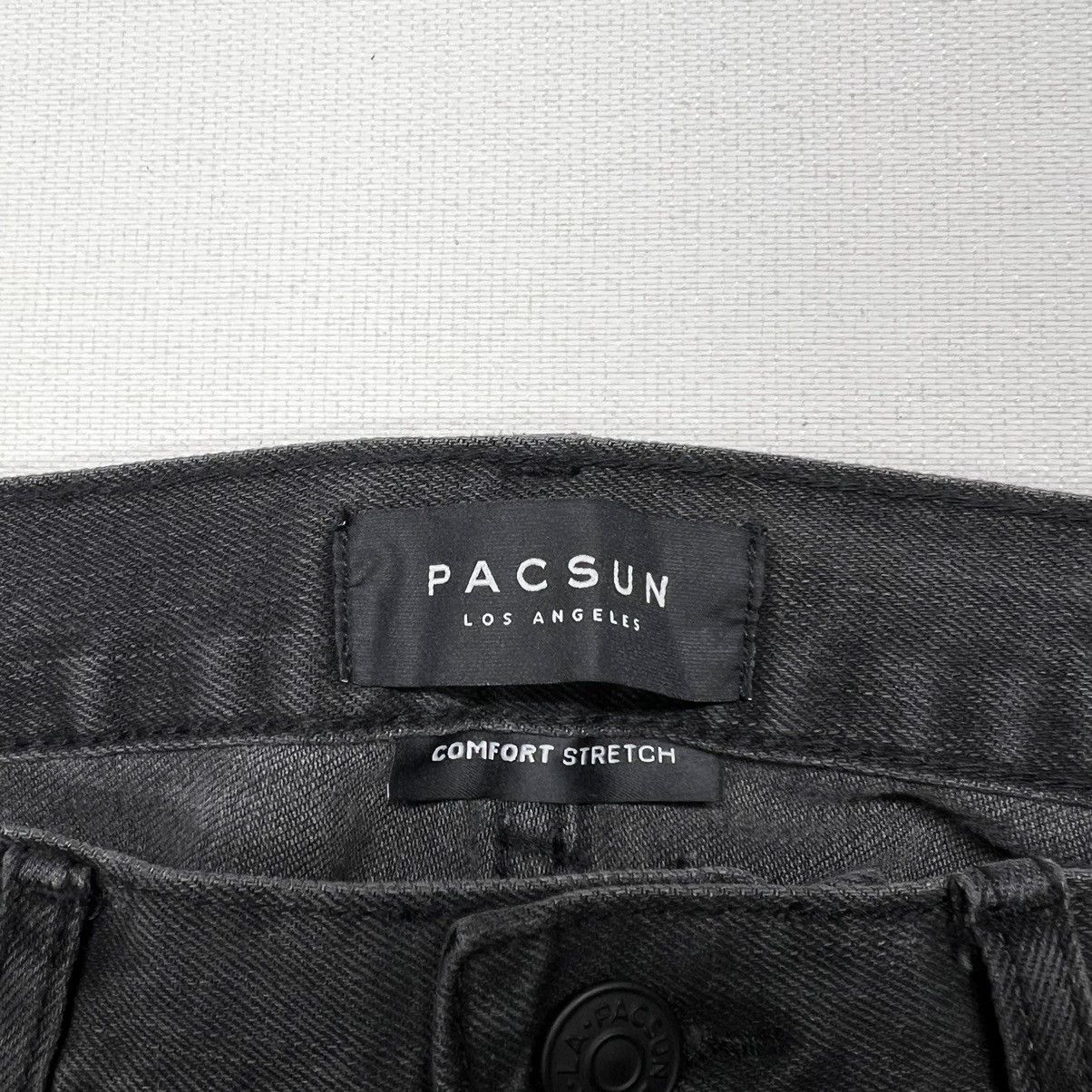 Pacsun Pacsun Jeans Black Stacked Skinny Drawstring Zip Side Stripe Size US 30 / EU 46 - 9 Thumbnail