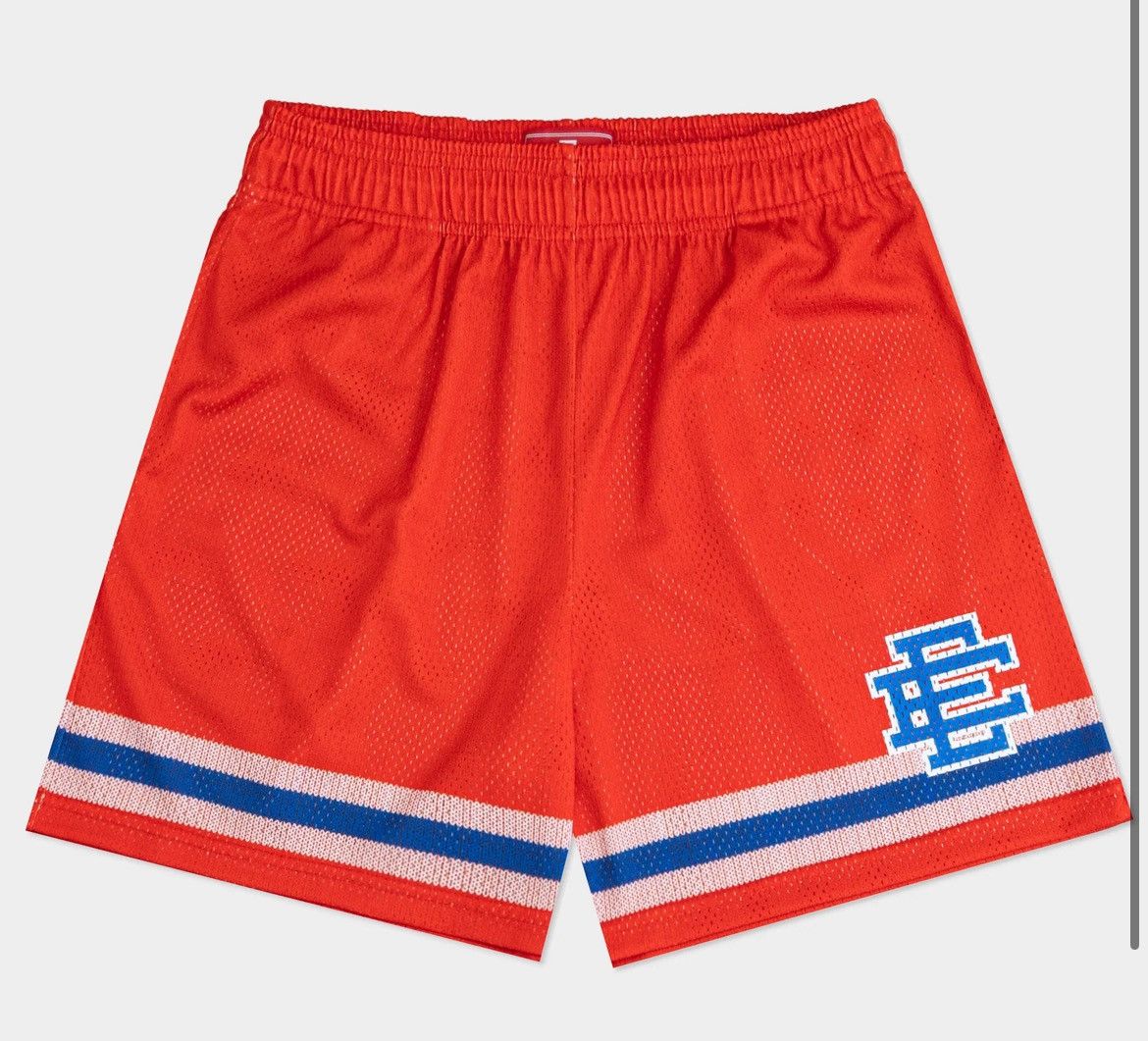 Eric Emanuel Eric Emanuel red w blue EE stripe shorts medium Size US 30 / EU 46 - 1 Thumbnail