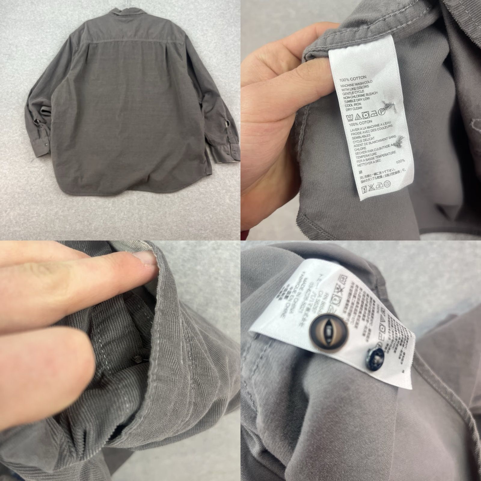 Tommy Bahama Tommy Bahama Corduroy Cord Shirt Mens 2XB Grey Gray Preppy Button Up Pockets EUC Size US XXL / EU 58 / 5 - 8 Thumbnail