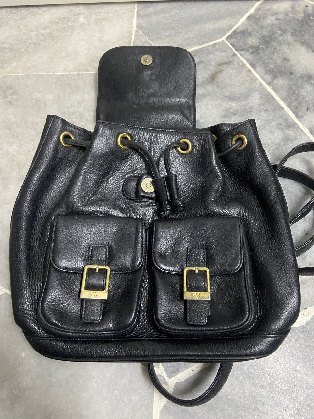 MCM MCM Vintage Black Leather Backpack Size ONE SIZE - 4 Thumbnail