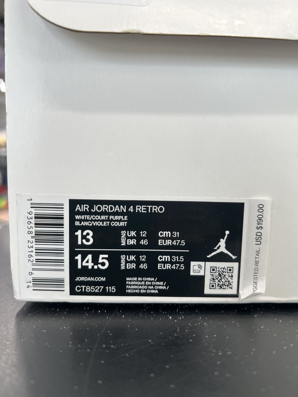 Jordan Brand Air Jordan 4 Metallic Purple Sz. 13 (2020) Size US 13 / EU 46 - 11 Thumbnail