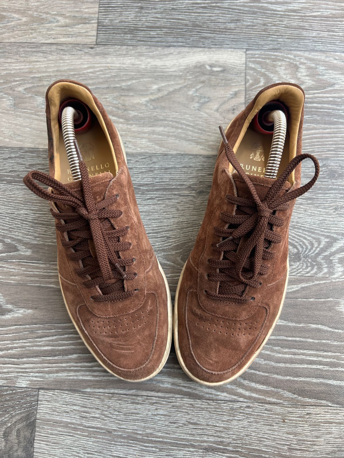 Brunello Cucinelli Brunello Cucinelli Brown Suede Sneakers Sz 40 Size US 7 / EU 40 - 1 Thumbnail