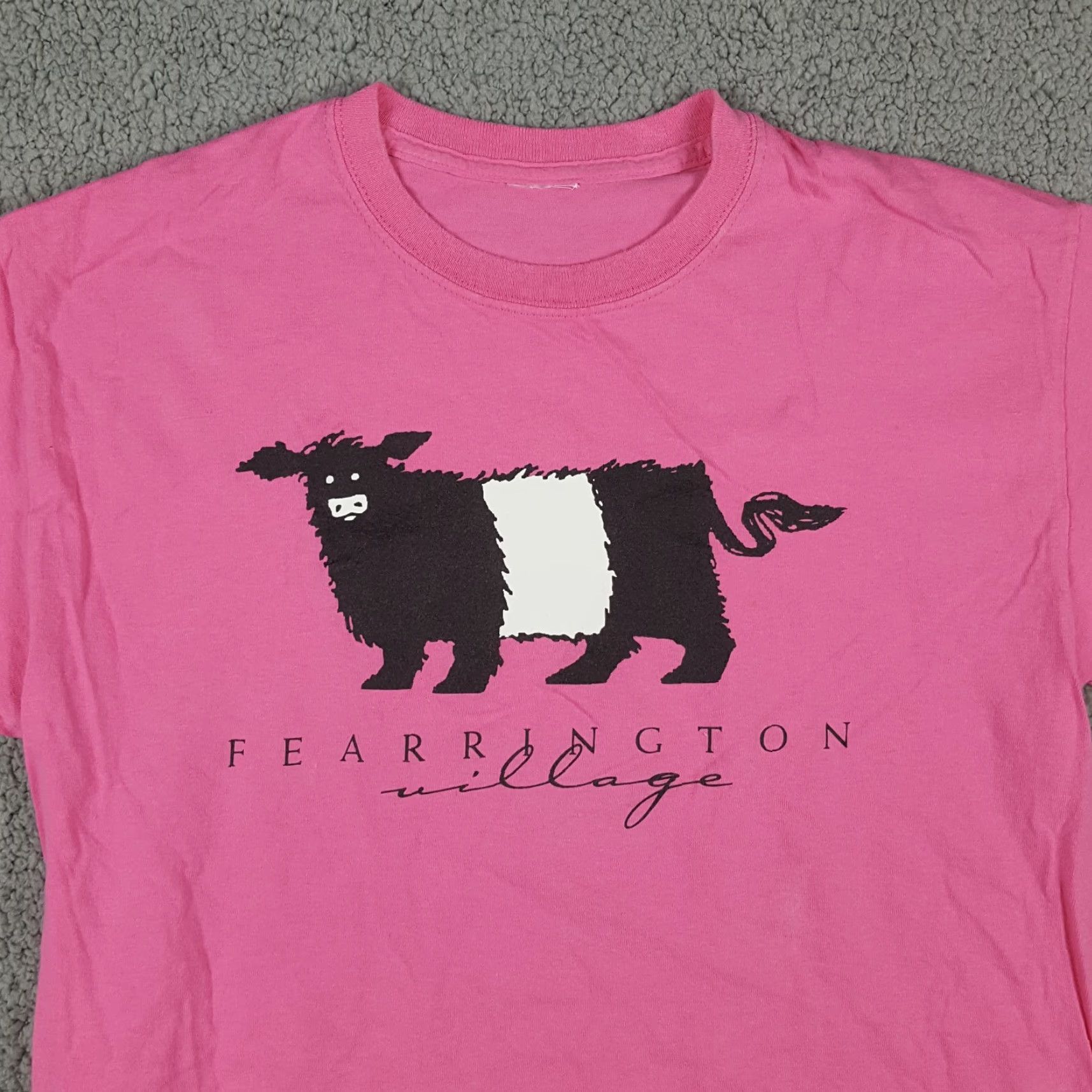 Fruit Of The Loom VINTAGE Fruit of the Loom 90s Cow Art T-Shirt Size Small Pink Retro Cartoon Mens Size US S / EU 44-46 / 1 - 2 Thumbnail