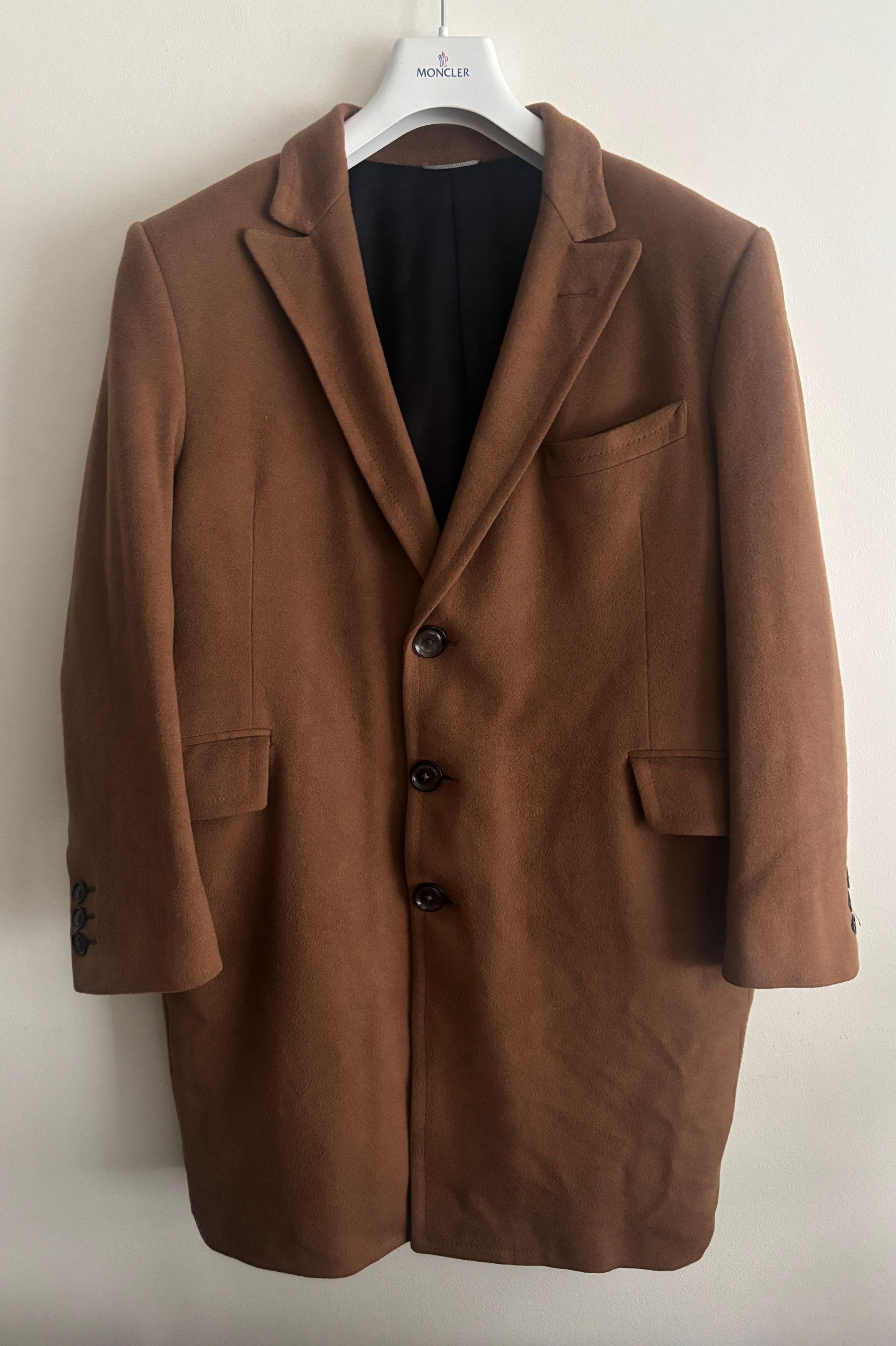 Other $1400 Bespoke Camel Cashmere Overcoat/ Top Coat - 38-40/ M-L Size US M / EU 48-50 / 2 - 1 Thumbnail