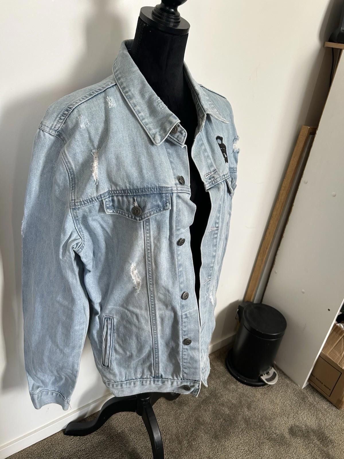 Other Saint Morta Culture Kings Distressed Denim Jacket - Sz XXL Size US XXL / EU 58 / 5 - 7 Thumbnail