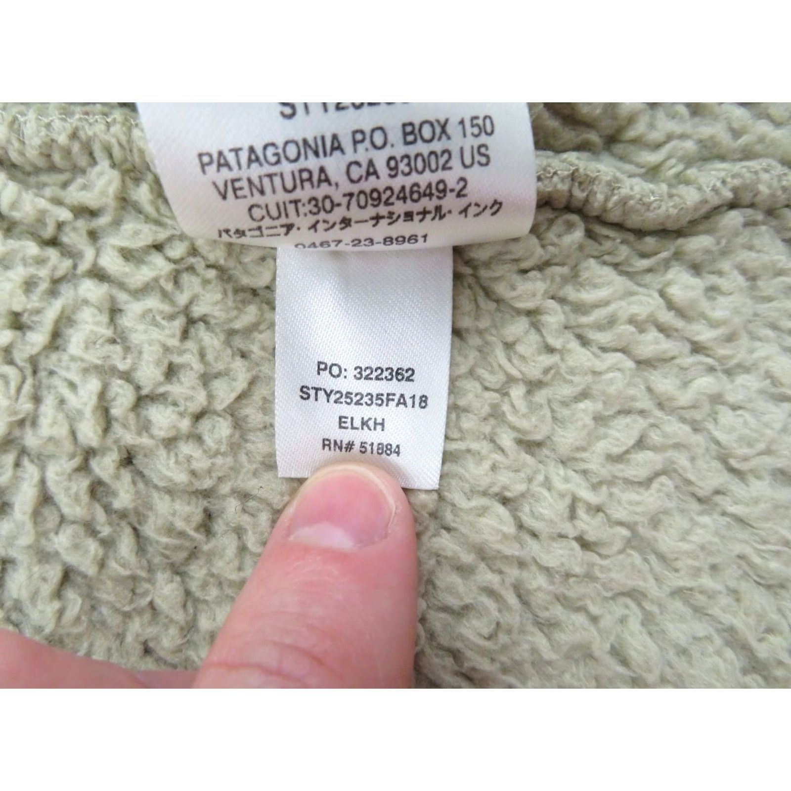 Patagonia Patagonia Los Gatos Jacket Womens XS Fuzzy Sherpa Deep Pile Fabric Scraps for Crafts Size XS / US 0-2 / IT 36-38 - 8 Thumbnail