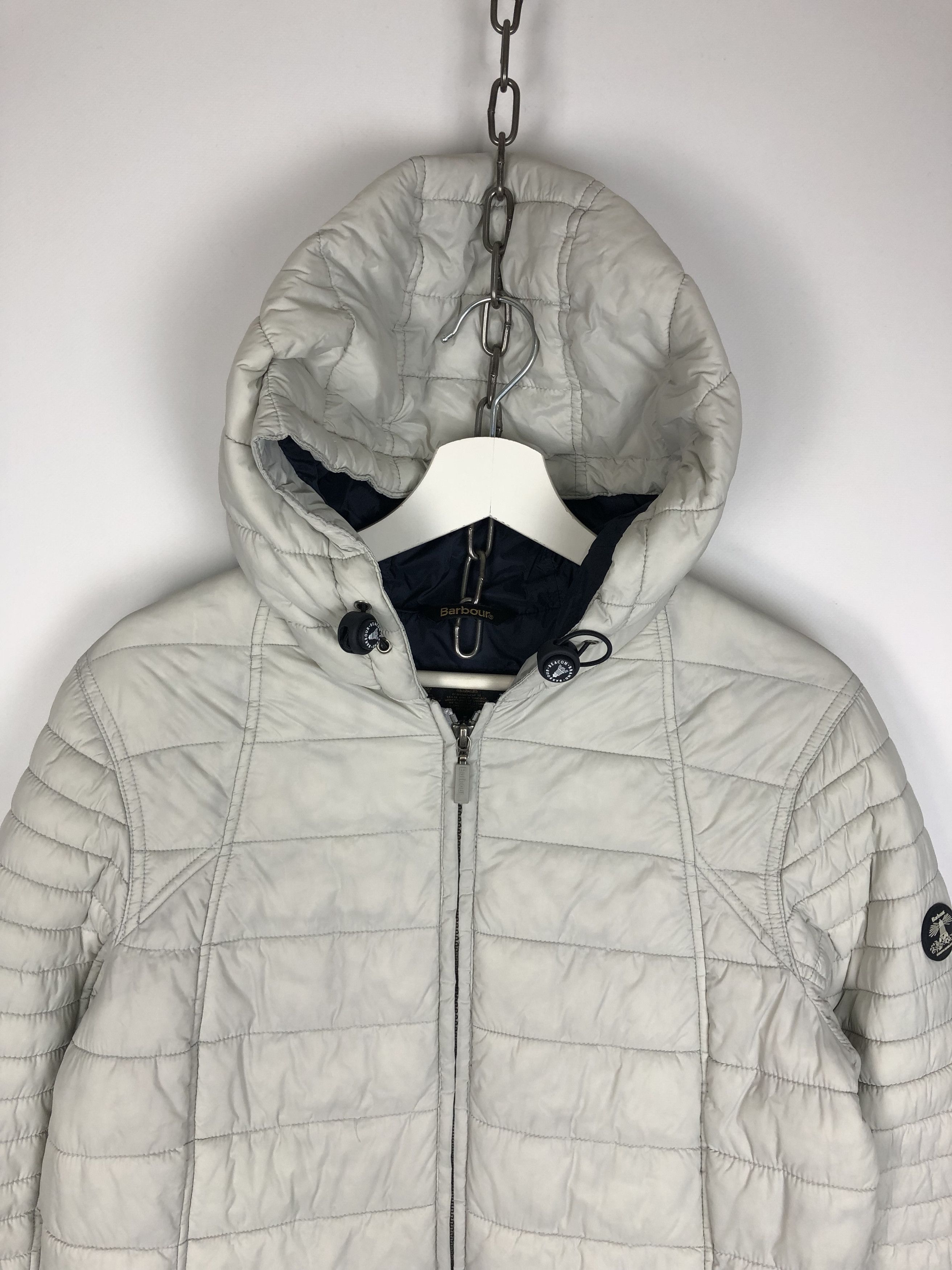 Barbour Barbour Fibre Down Puffer Jacket White size US12 EU42 Size XL / US 12-14 / IT 48-50 - 2 Thumbnail