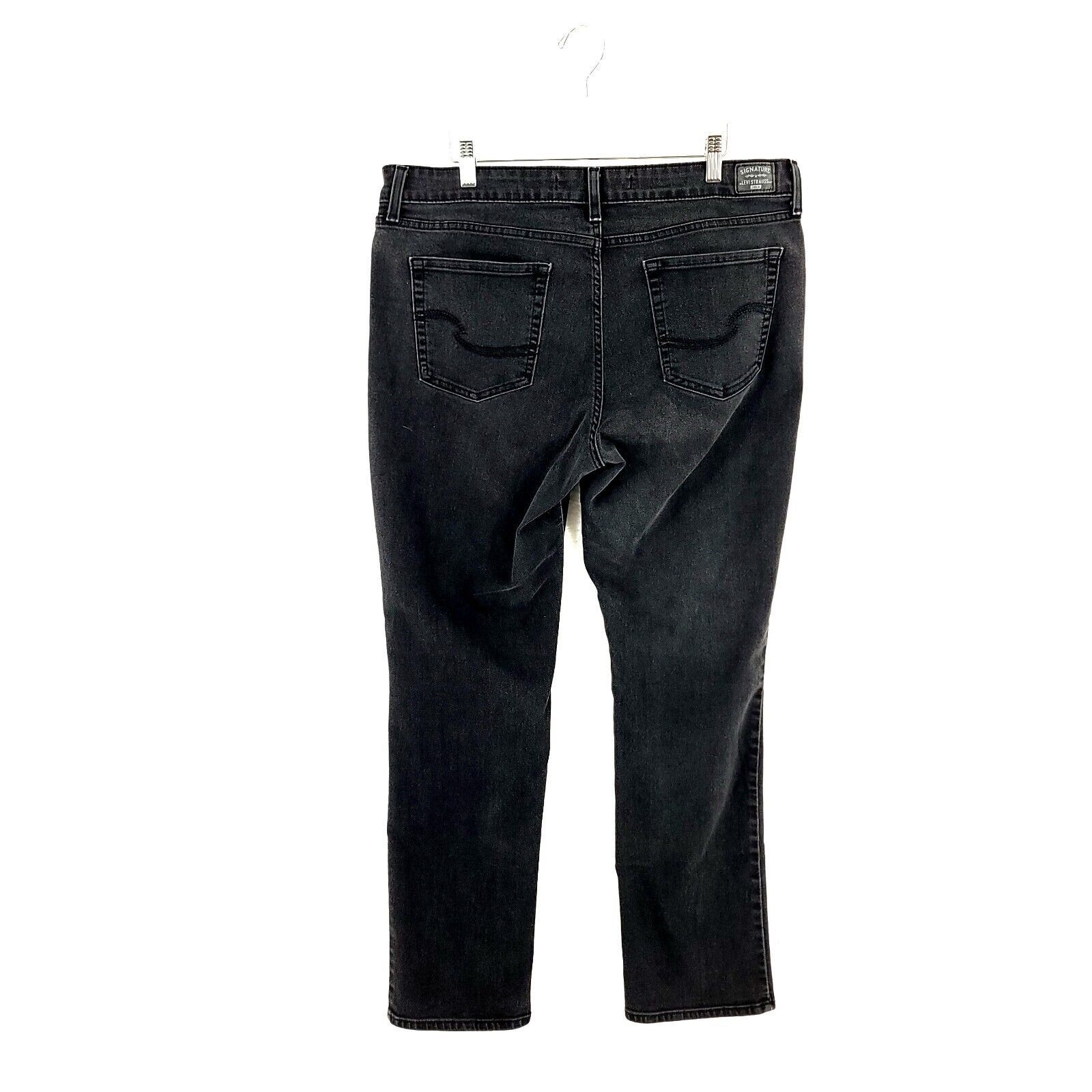 Levi's Levi's Signature Totally Shaping Straight Black Denim High R Size 36" / US 14 / IT 50 - 3 Thumbnail