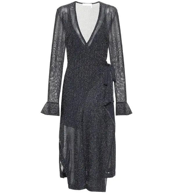 Chloe o1y0825 Midi Dress in Midnight Blue Size XS / US 0-2 / IT 36-38 - 1 Thumbnail