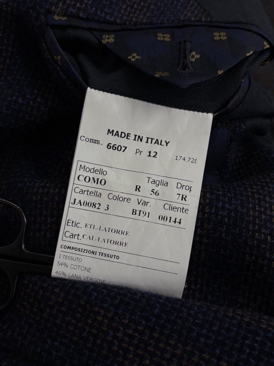 Other Sartoria Latorre Italy Design Wool Blazer Classic Luxury Size 52R - 20 Thumbnail