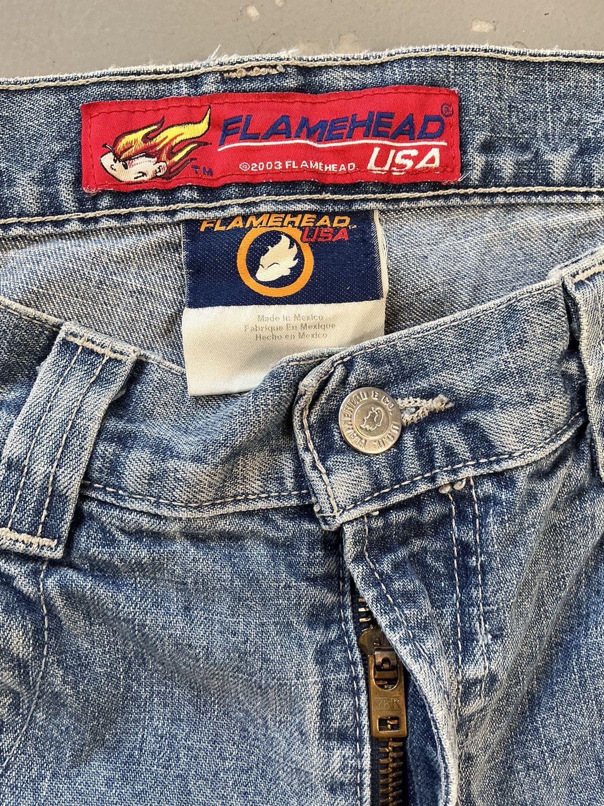 JNCO Vintage flamehead crazy boy printed denim jort Size US 28 / EU 44 - 8 Thumbnail